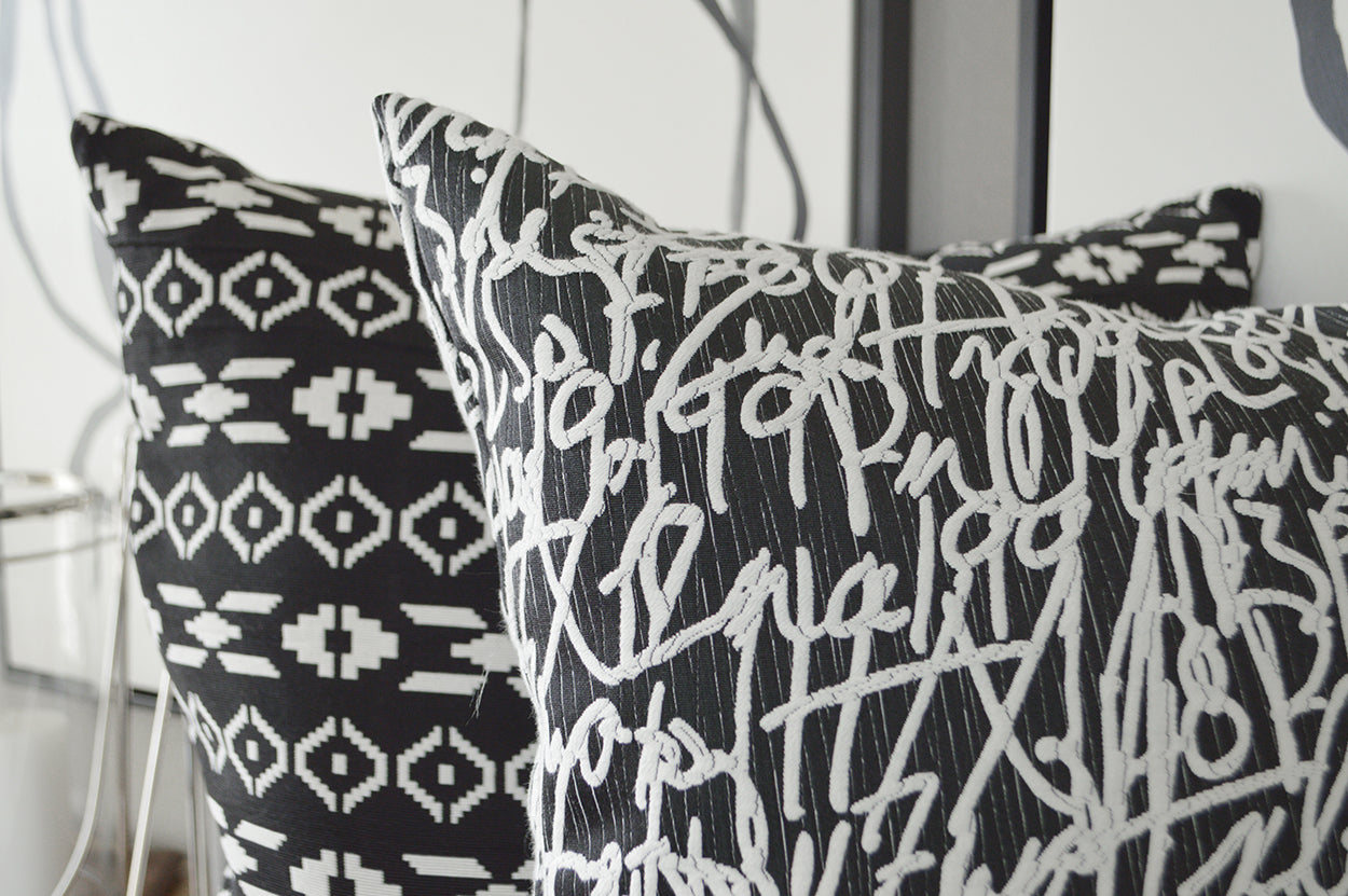 D.V. Kap Home Lightning Pillow - Black