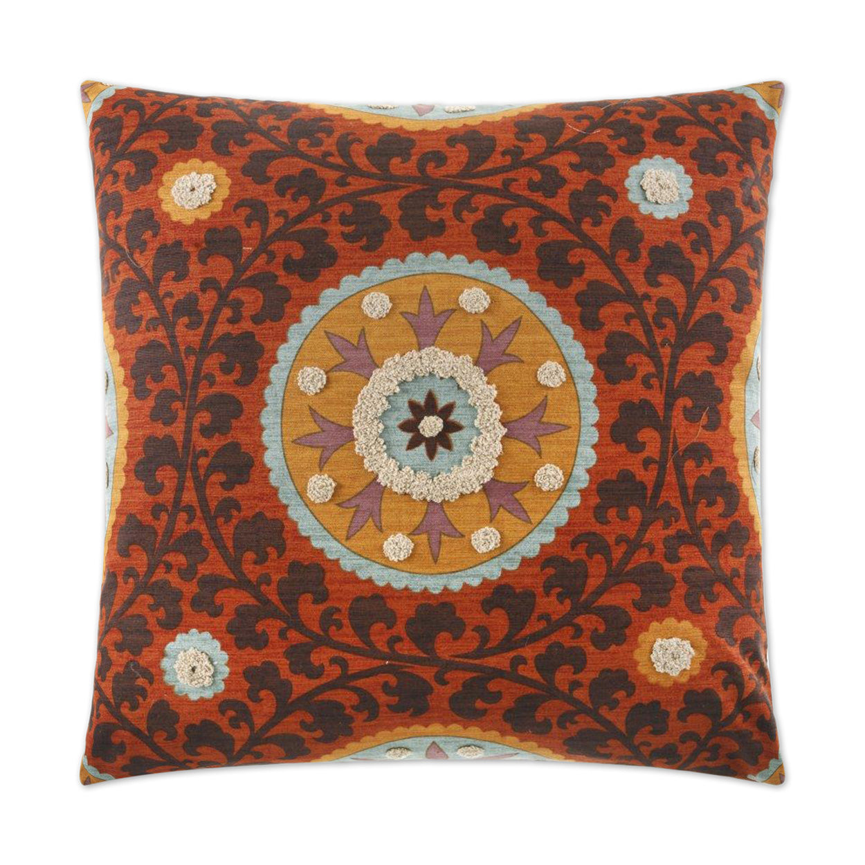 D.V. Kap Home Tribal Thread Pillow - Rust