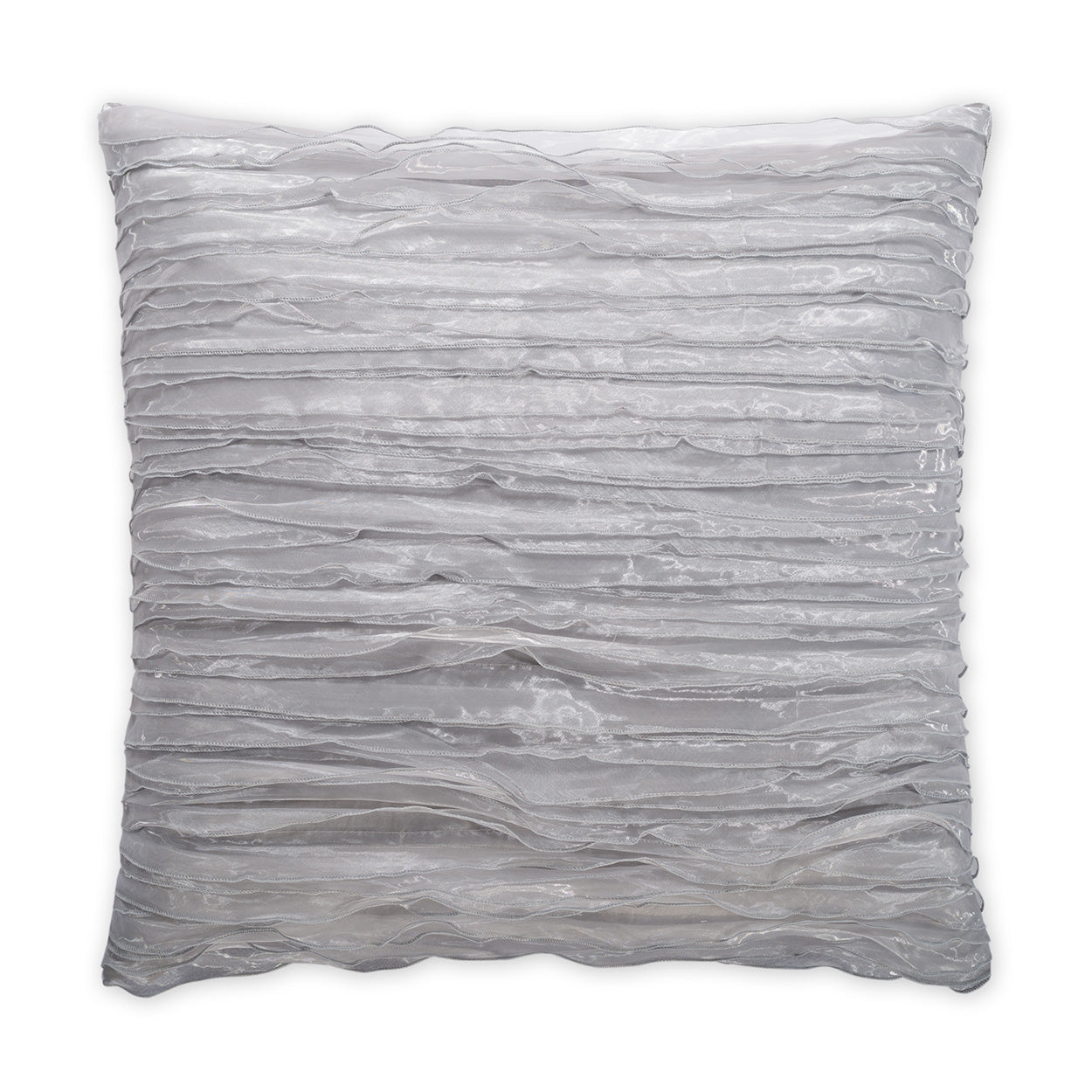 D.V. Kap Home Ruffles Pillow - Silver