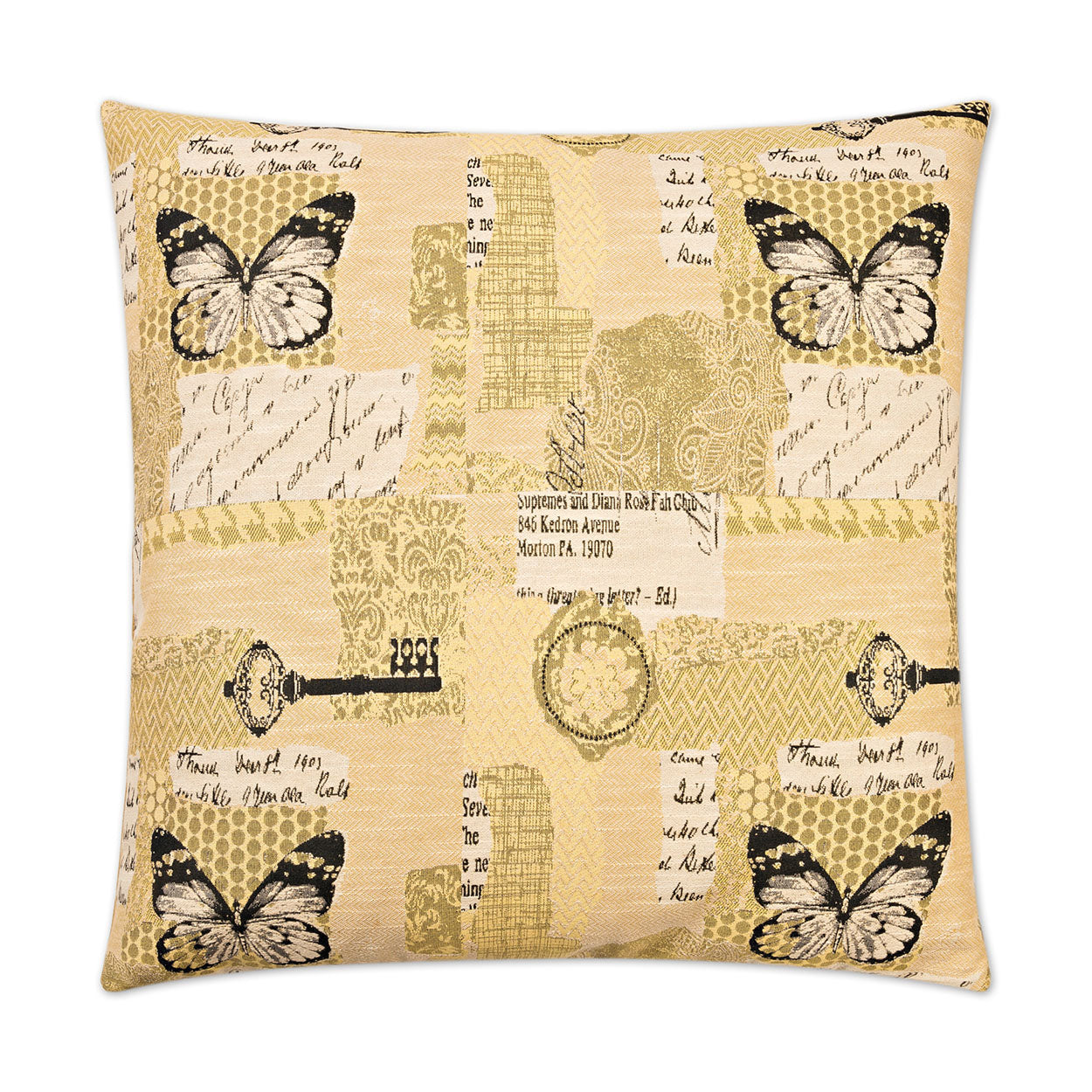 D.V. Kap Home Copy Paste Pillow - Yellow