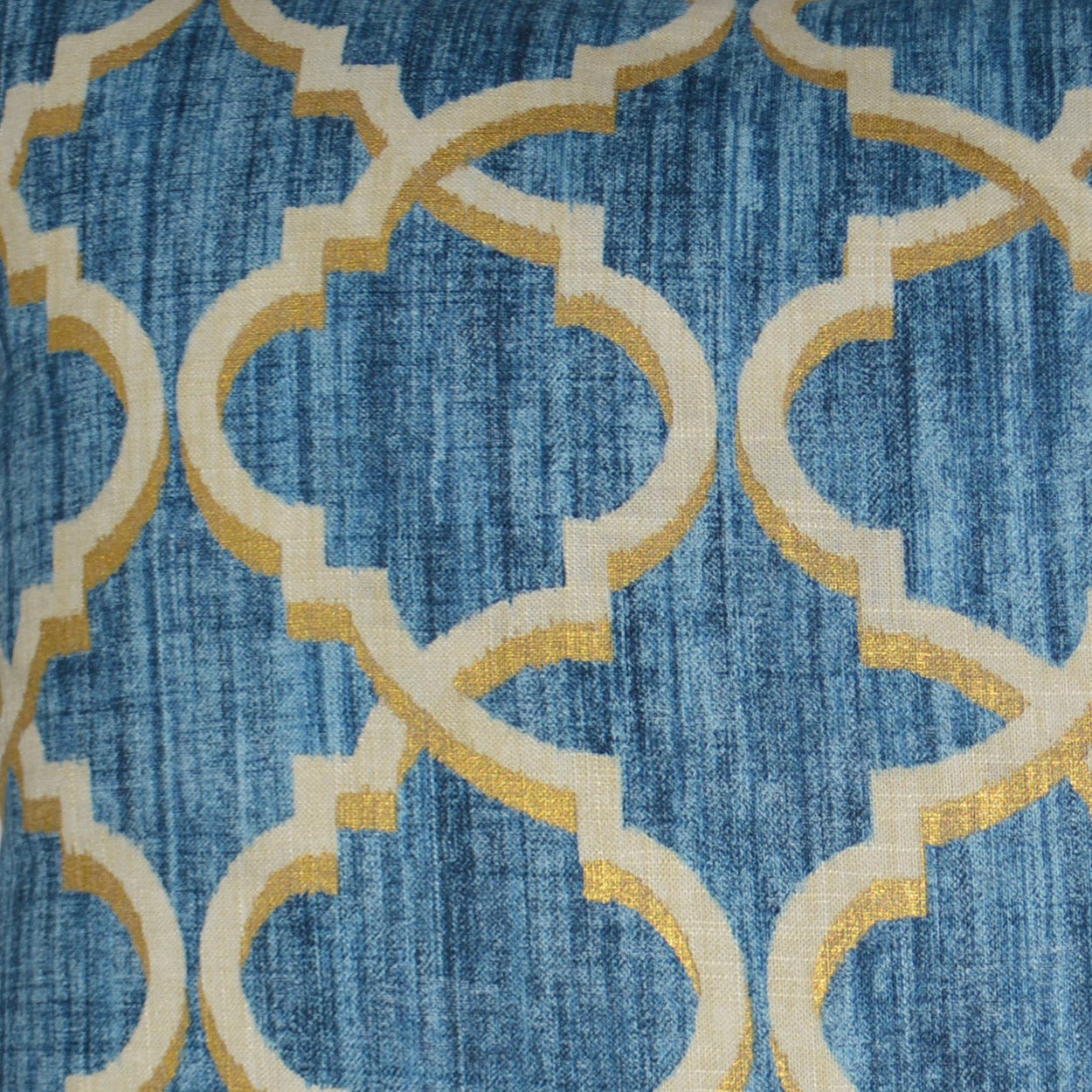 D.V. Kap Home Lustrous Lattice Pillow - Indigo