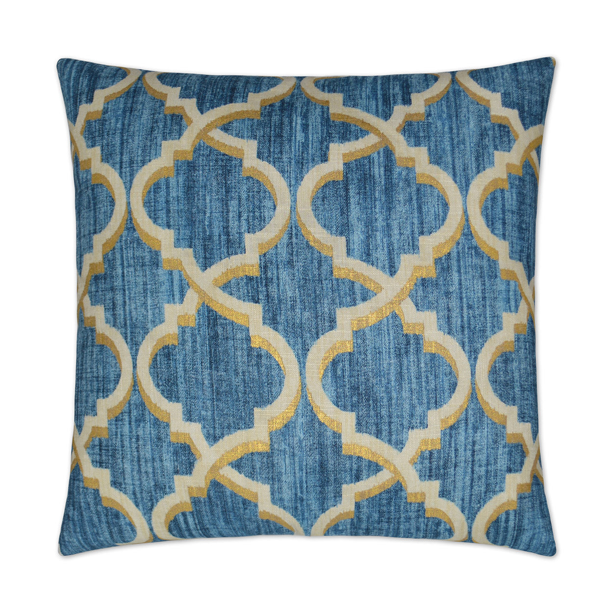 D.V. Kap Home Lustrous Lattice Pillow - Indigo