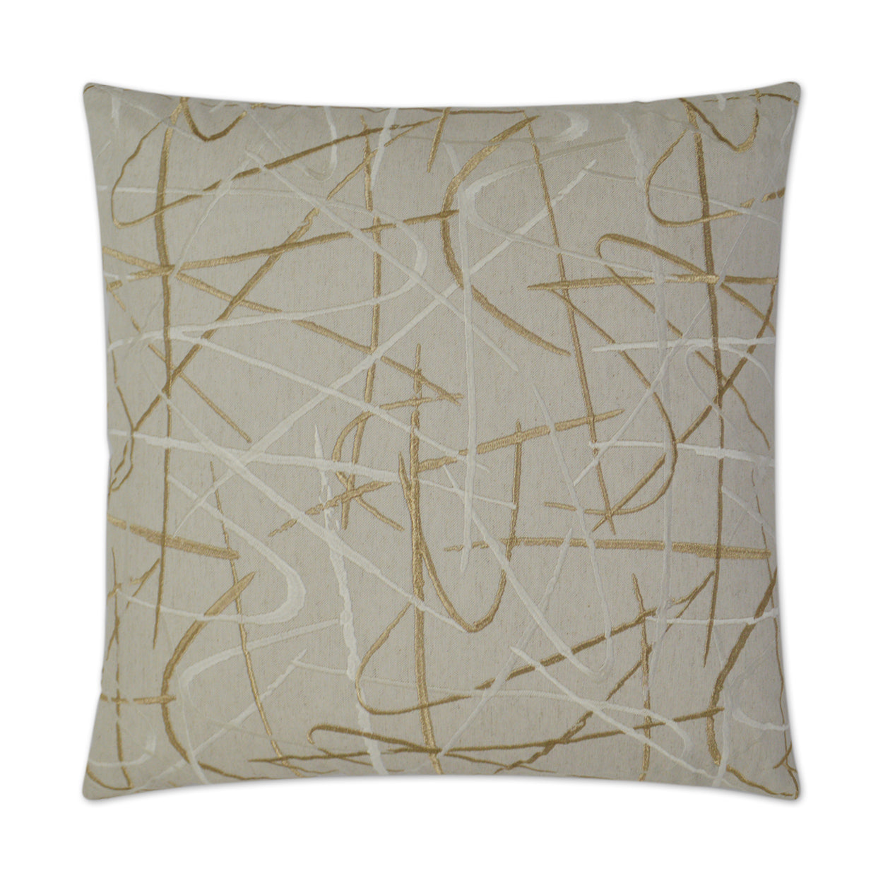 D.V. Kap Home Scribble Pillow - Gold