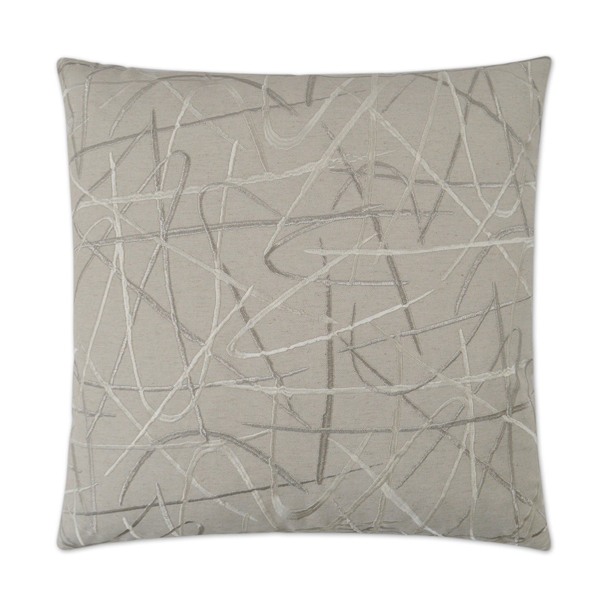 D.V. Kap Home Scribble Pillow - Silver
