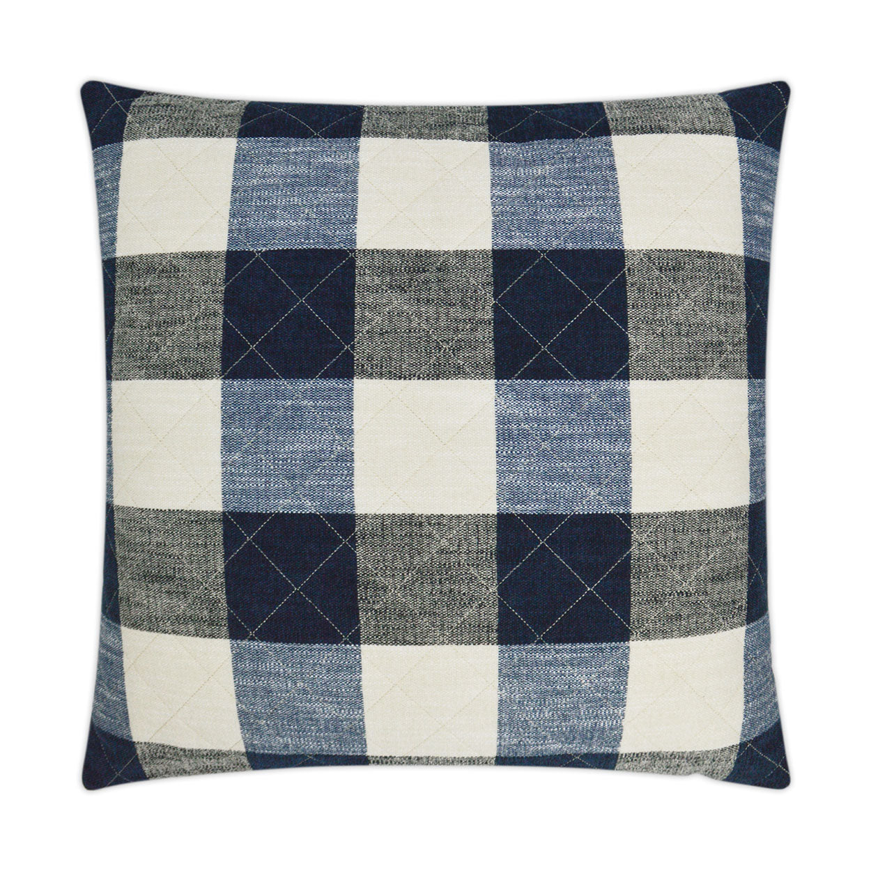 D.V. Kap Home Buffalo Quilt Pillow - Denim