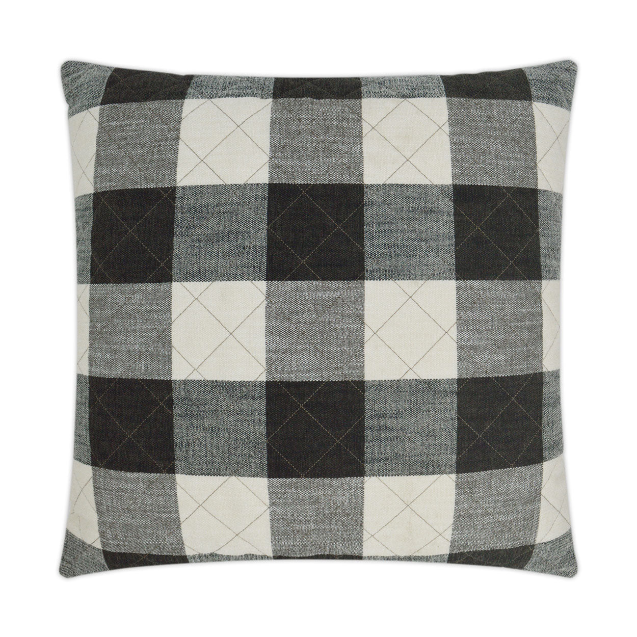 D.V. Kap Home Buffalo Quilt Pillow - Grey