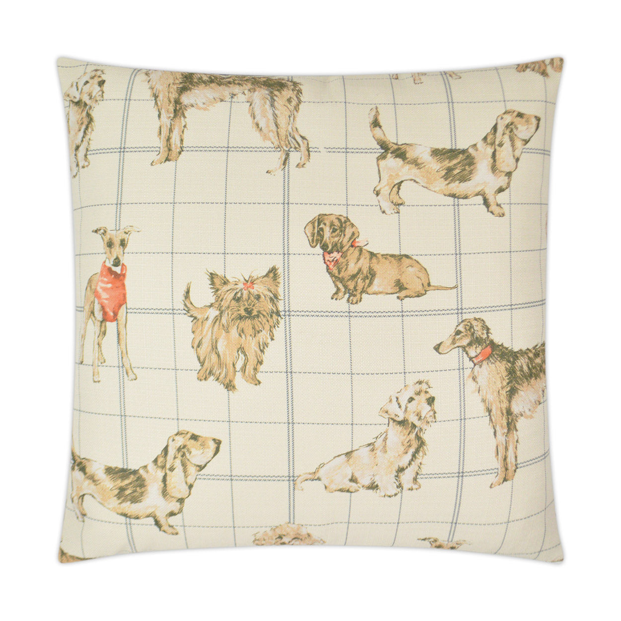 D.V. Kap Home Dog Daze Pillow - Stone