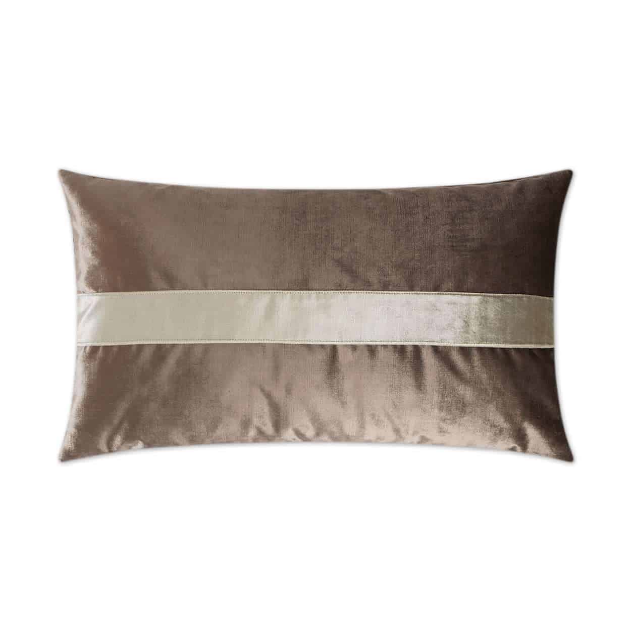 D.V. Kap Home Iridescence Band Lumbar Pillow - Latte