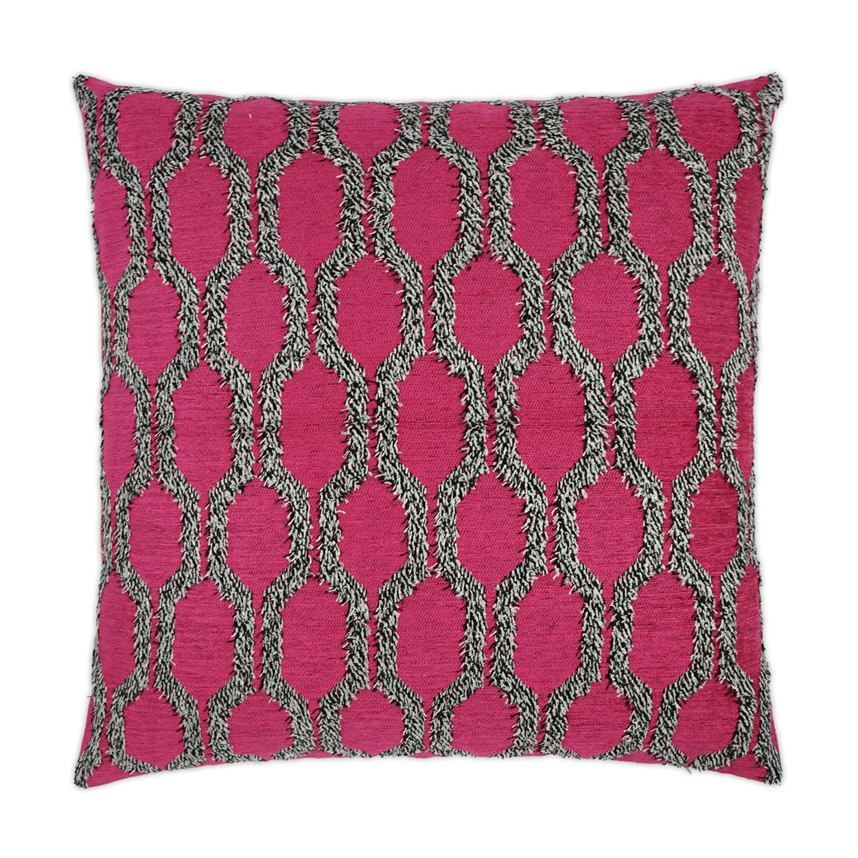 D.V. Kap Home Fringed Pillow - Fuchsia
