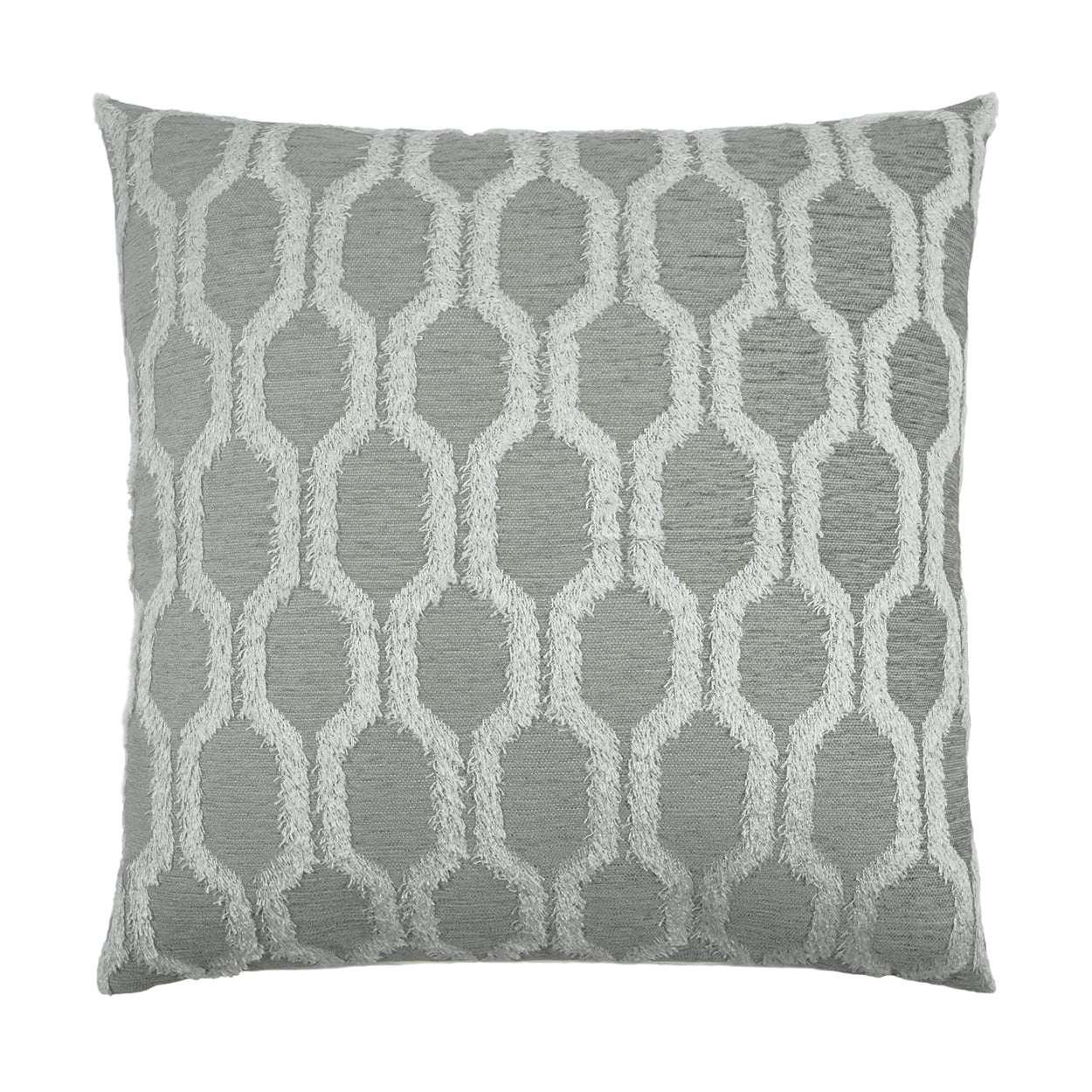 D.V. Kap Home Fringed Pillow - Platinum