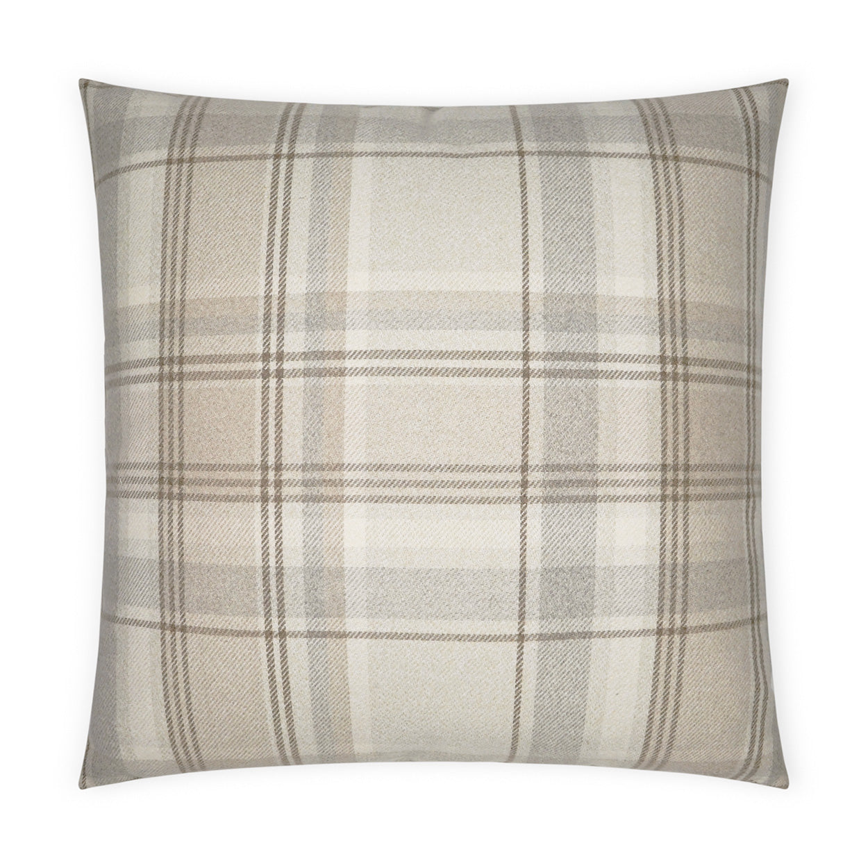 D.V. Kap Home Tartan Pillow - Buff