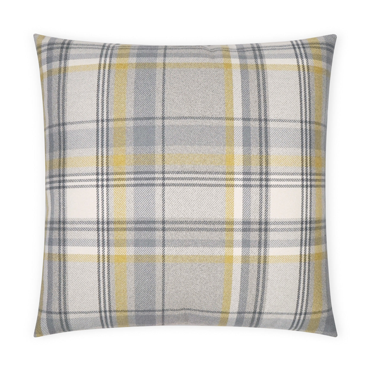 D.V. Kap Home Tartan Pillow - Charcoal