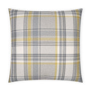 D.V. Kap Home Tartan Pillow - Charcoal