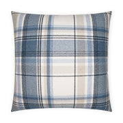 D.V. Kap Home Tartan Pillow - Navy