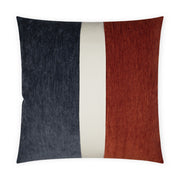 D.V. Kap Home Ridges Band Pillow - Cadet/Paprika