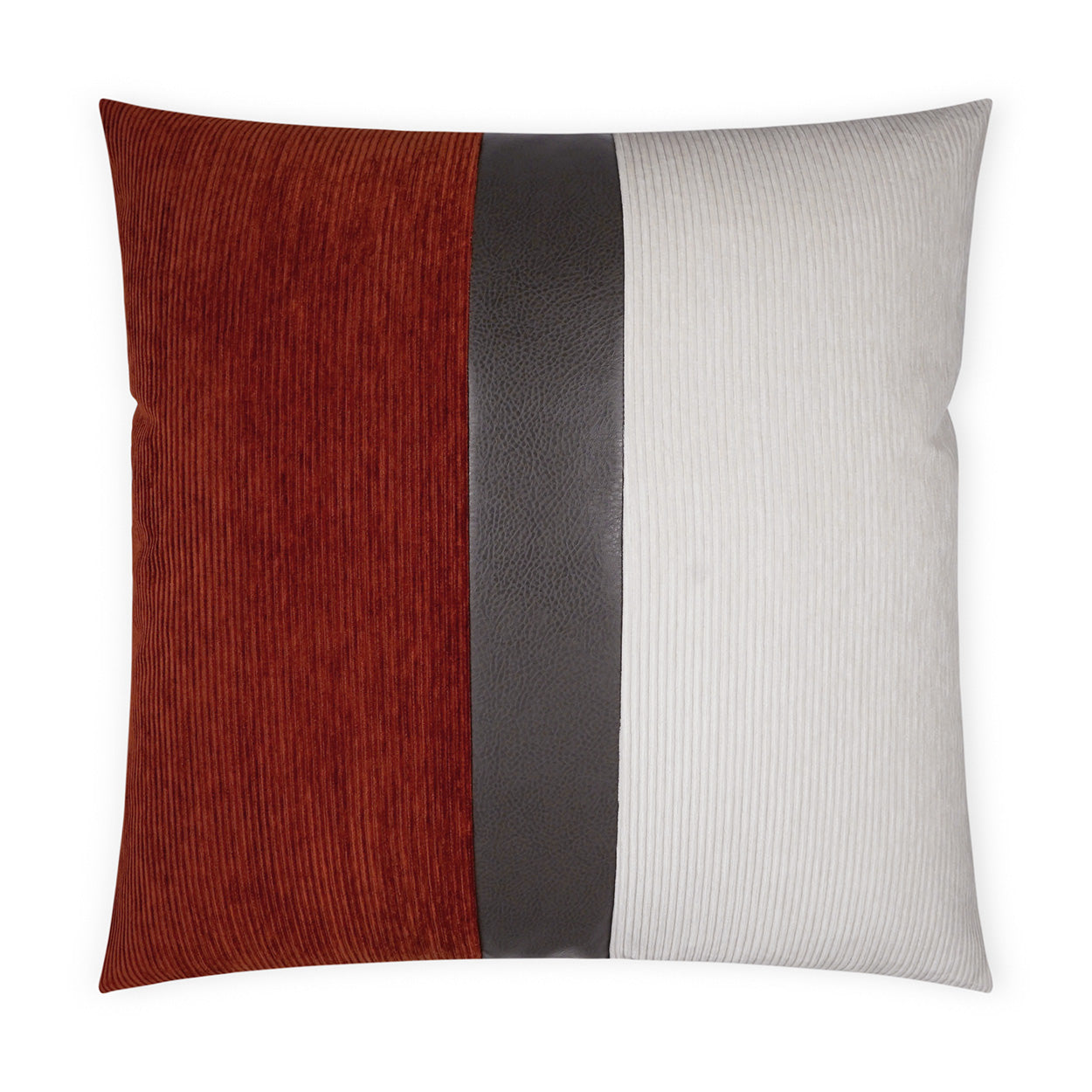 D.V. Kap Home Ridges Band Pillow - Paprika/Ivory