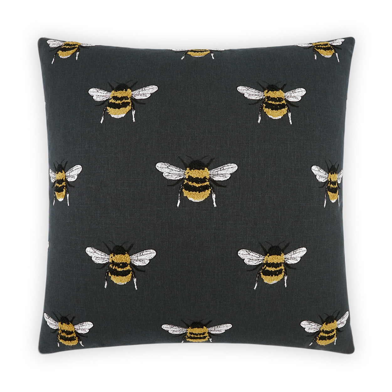 D.V. Kap Home Busy Bee Pillow - Charcoal