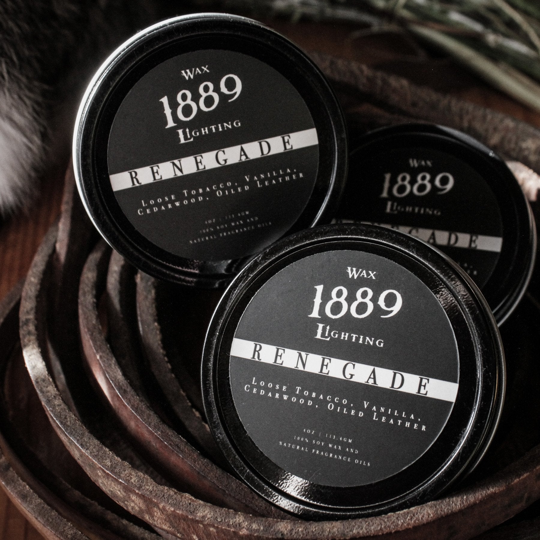 1889 Wax Lighting Mini Candle Tin - Trapper