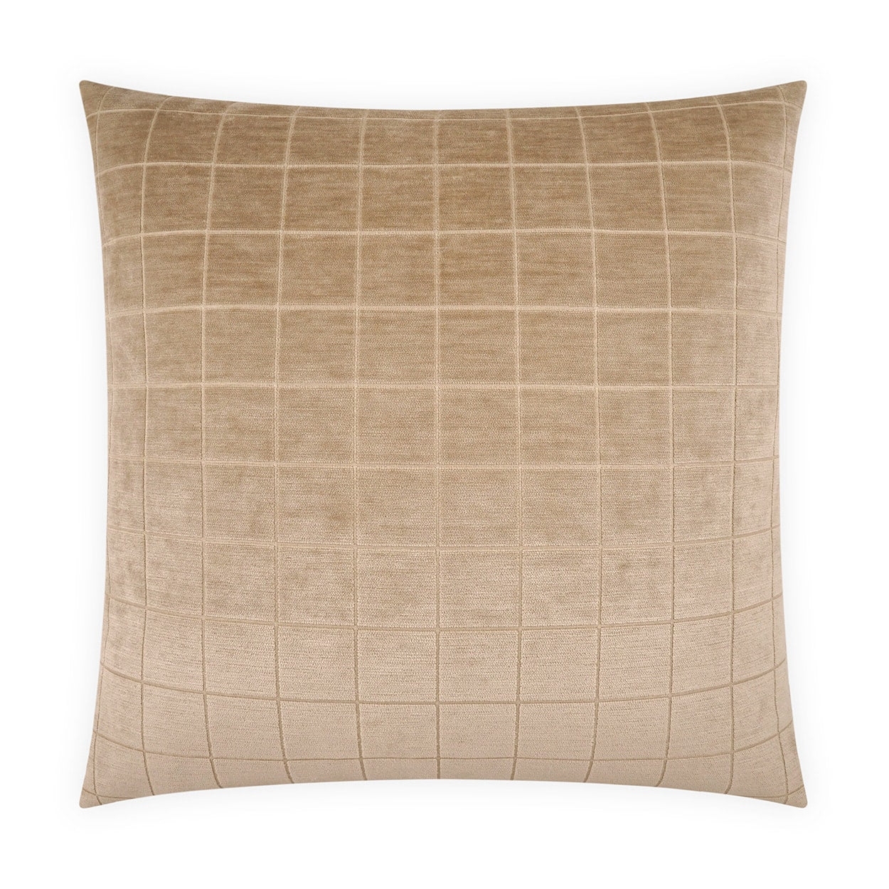 D.V. Kap Home Camden Check Pillow - Fawn