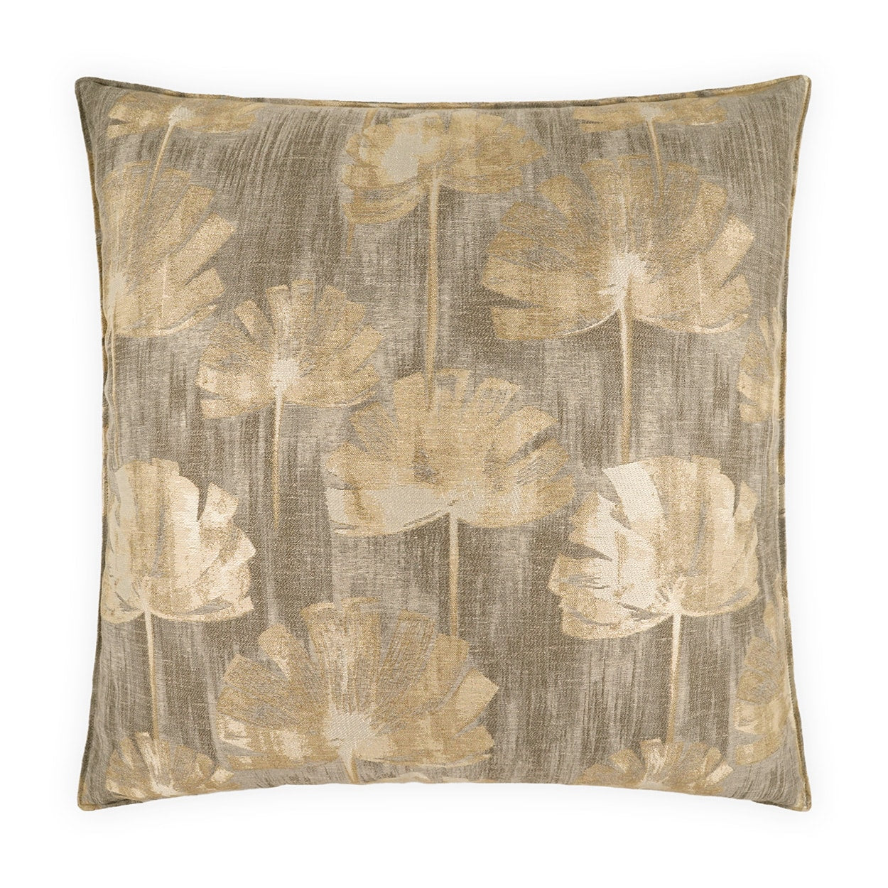 D.V. Kap Home Emberleaf Pillow - Taupe
