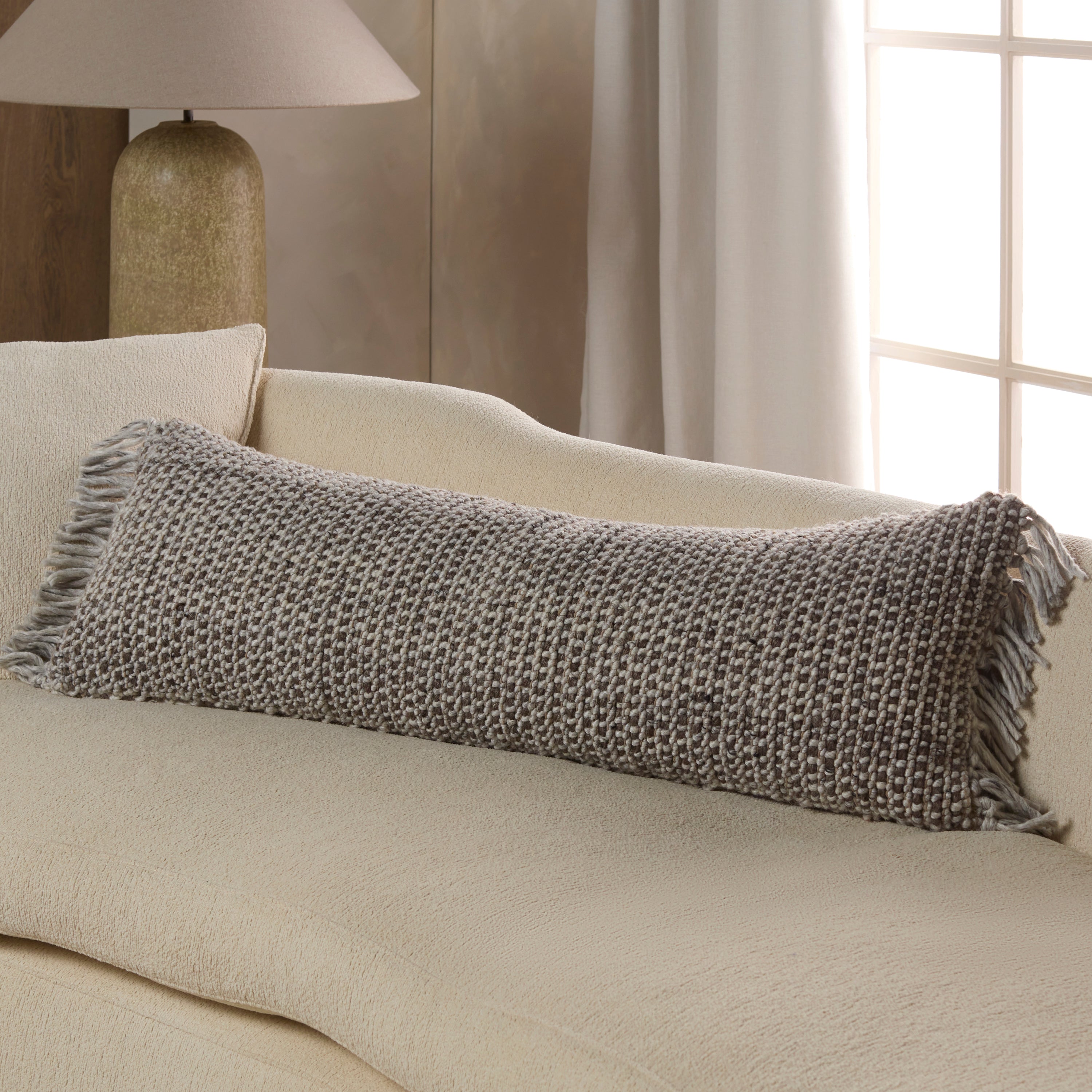 Jaipur Living Mellah Pillow - Taupe/Gray (AGO22)