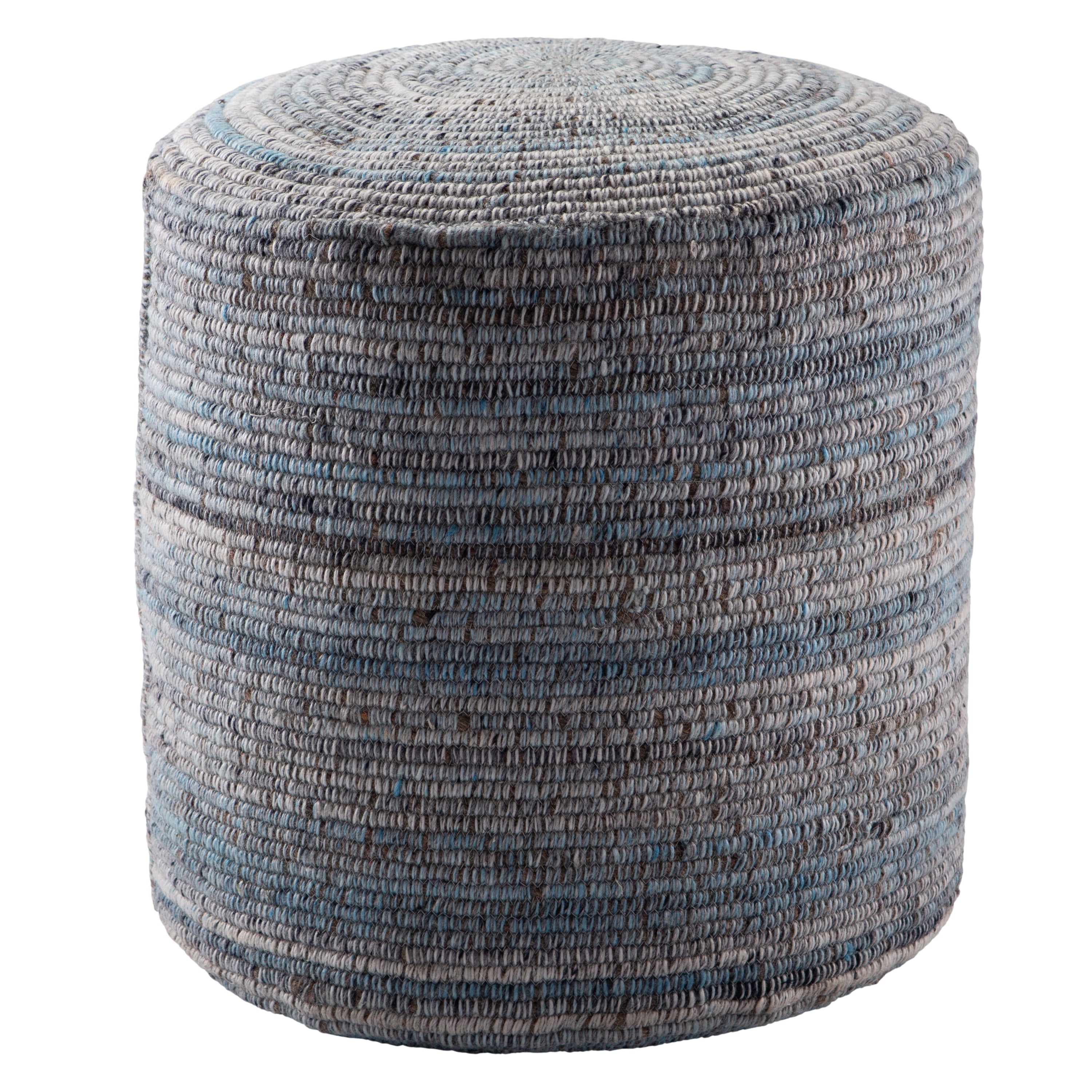 Jaipur Living Duro Pouf - Light Blue/Gray (AMR01)