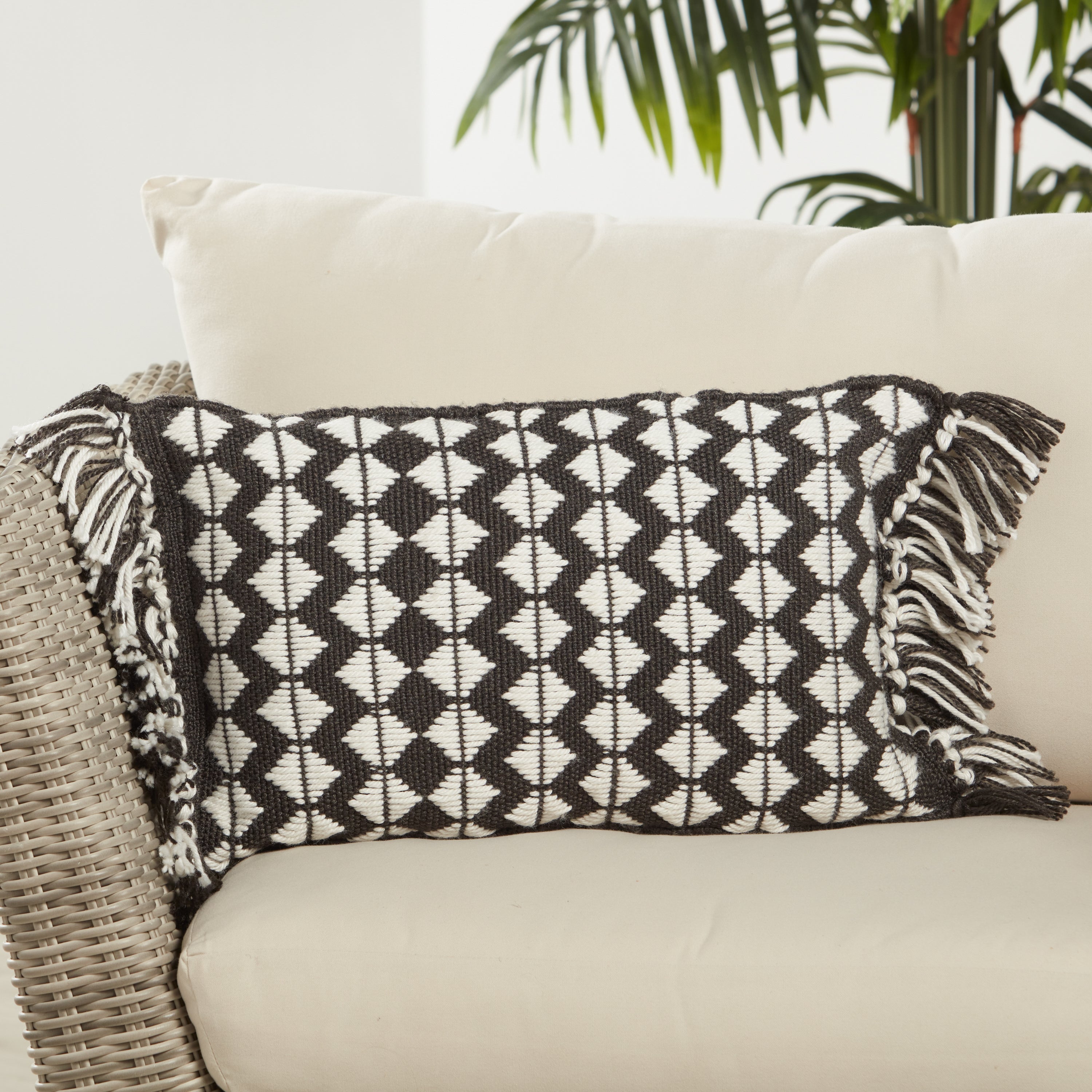 Jaipur Living Perdita Pillow - Black/Ivory (CHE02)