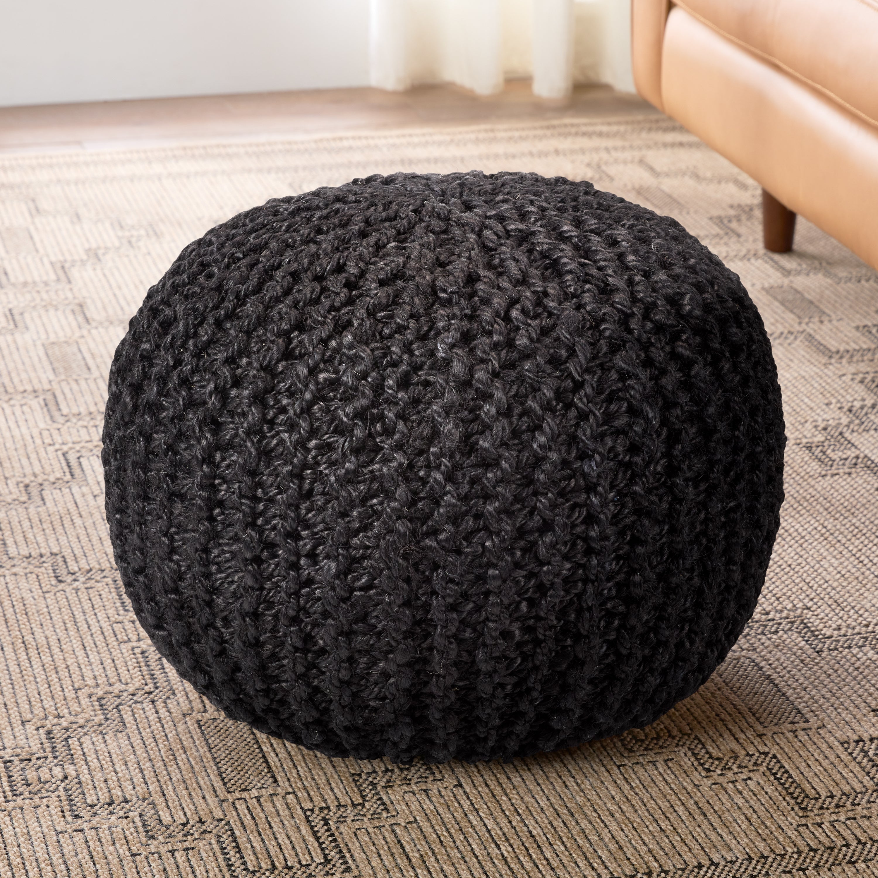 Label J Azene Pouf - Black (CNV03)