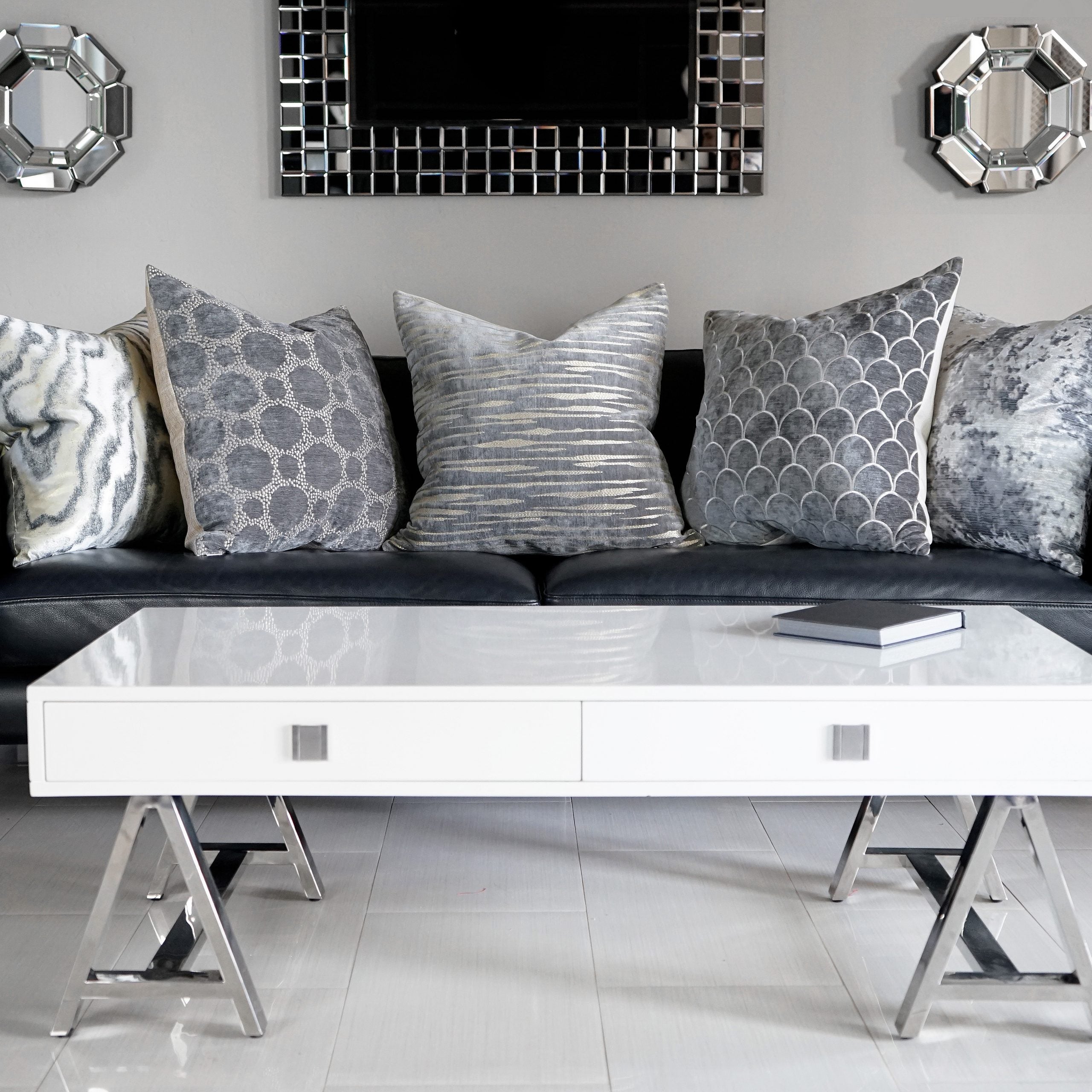 D.V. Kap Home Davos Pillow - Smoke
