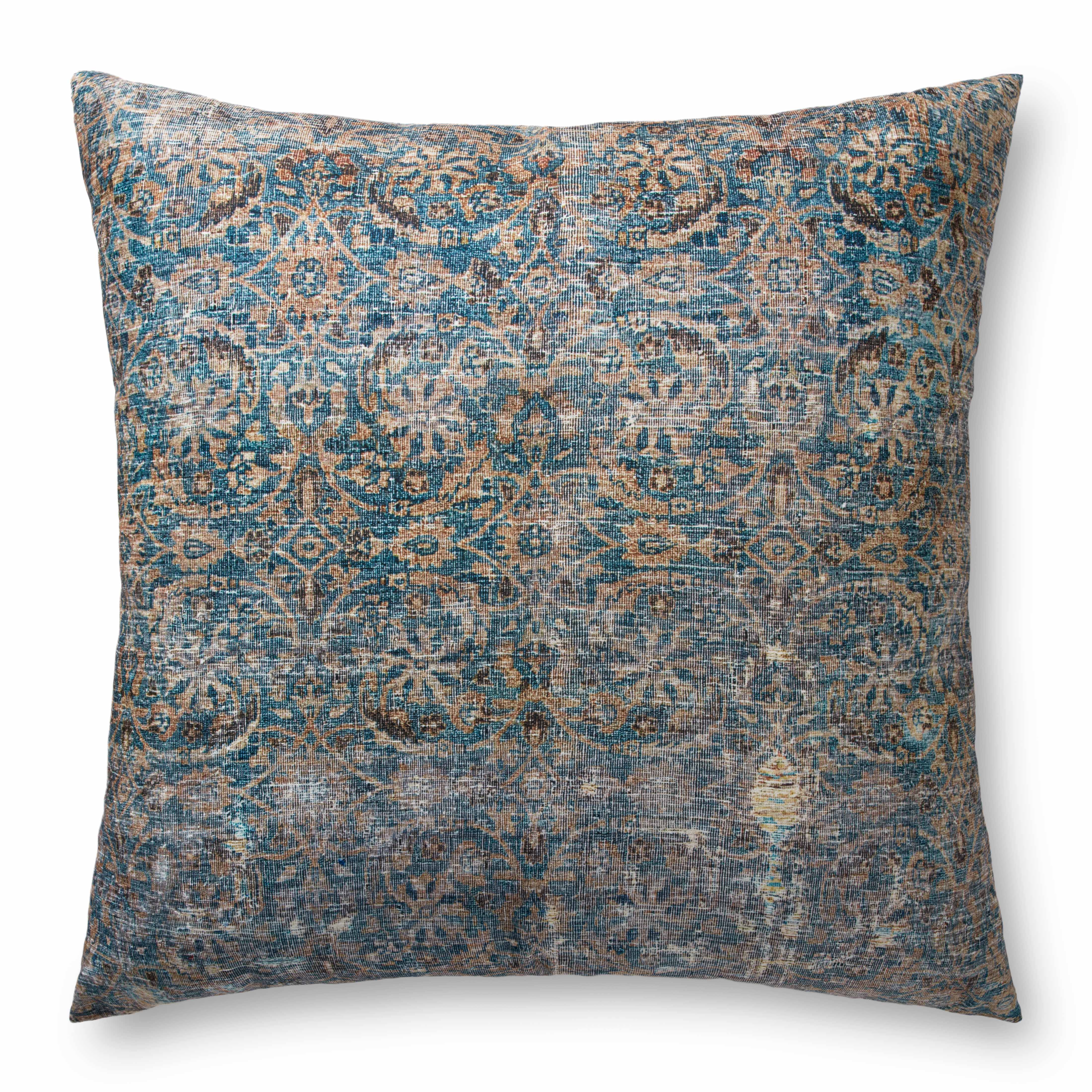 Loloi Pillow - Lagoon / Brown (FP0010)