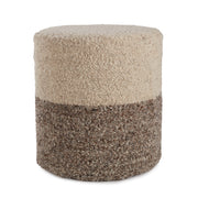 Jaipur Living Micco Pouf - Cream/Brown (FOL02)