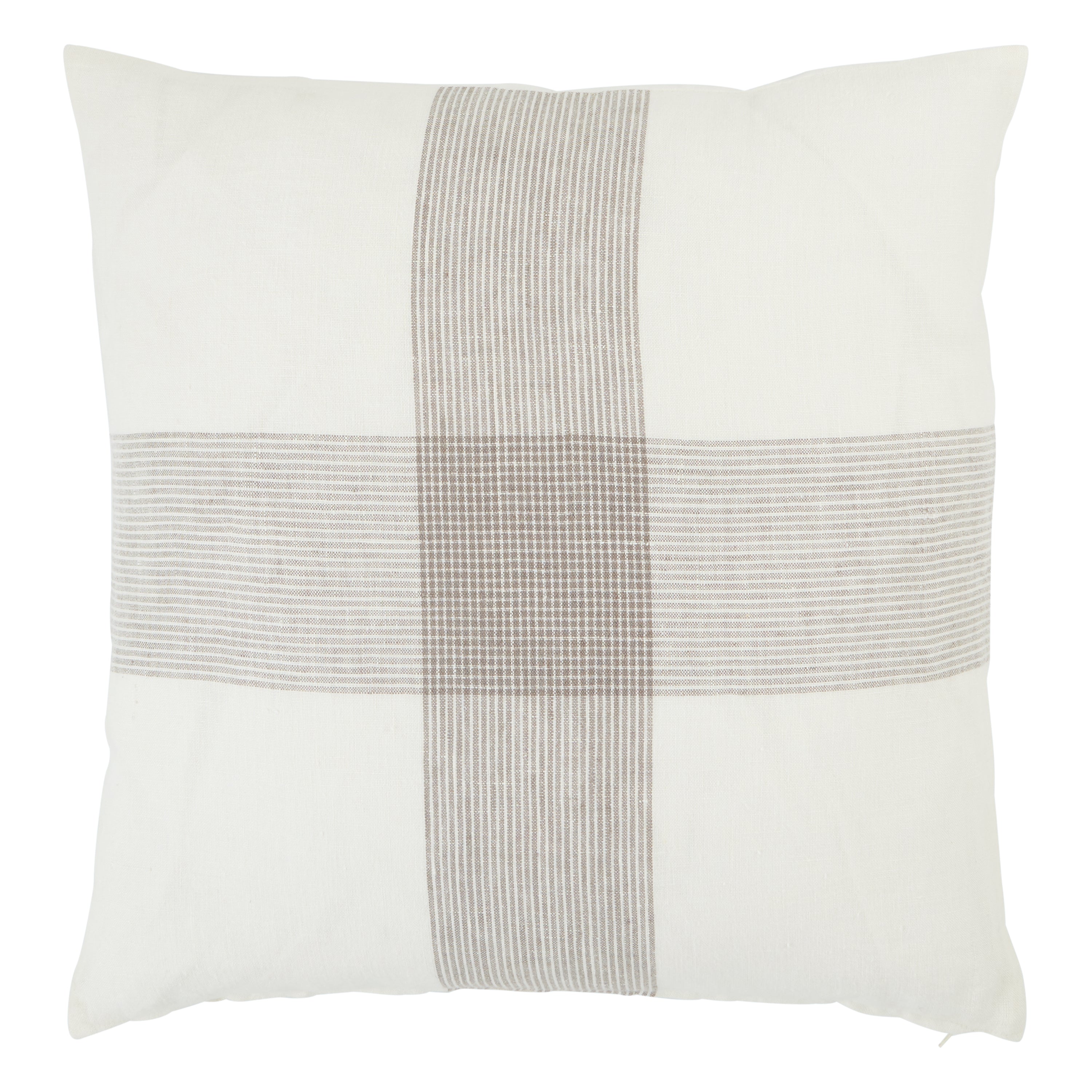 Label J Pembroke Pillow - White/Gray (GAL01)