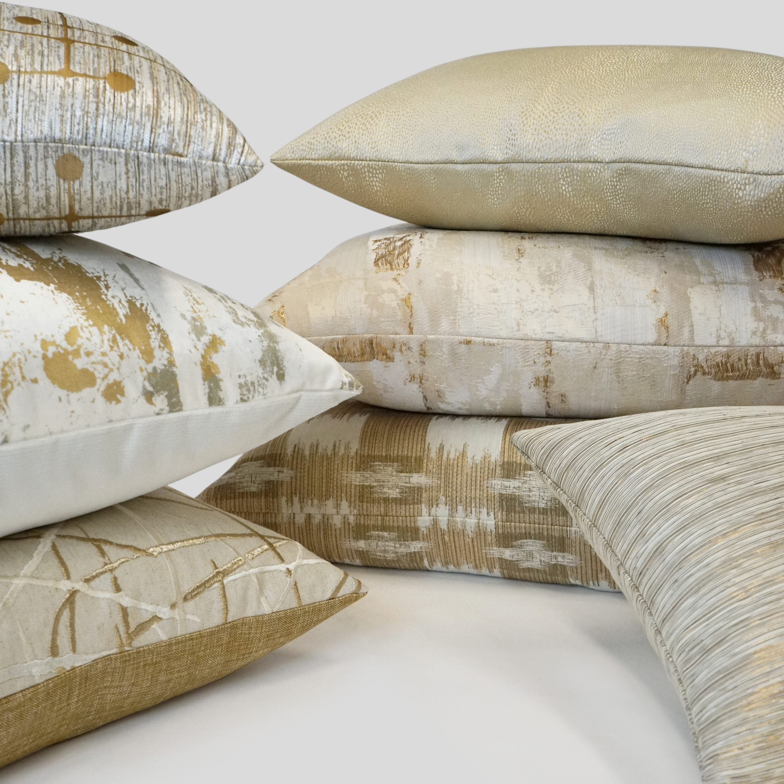 D.V. Kap Home Scribble Pillow - Gold