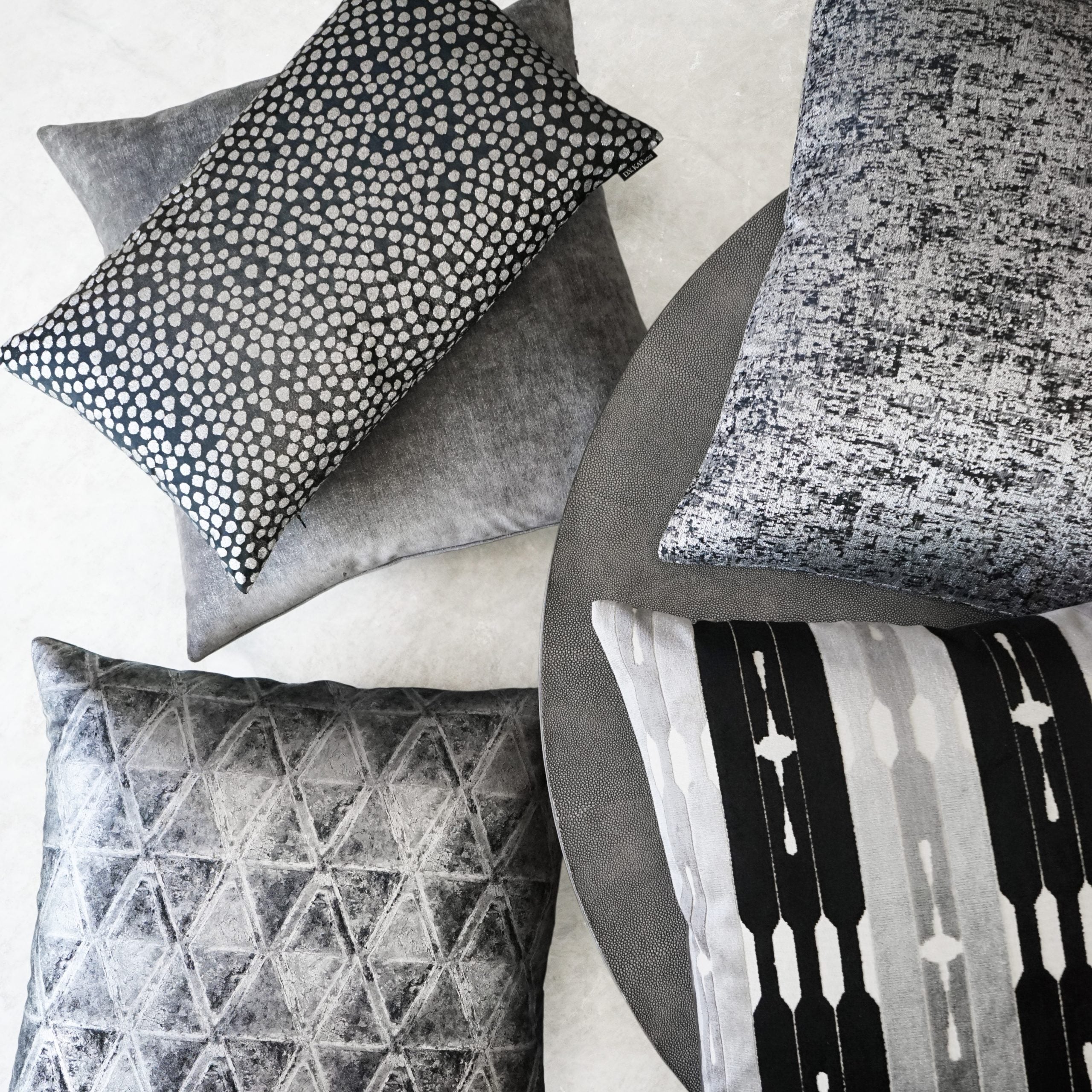 D.V. Kap Home Scheme Pillow - Black