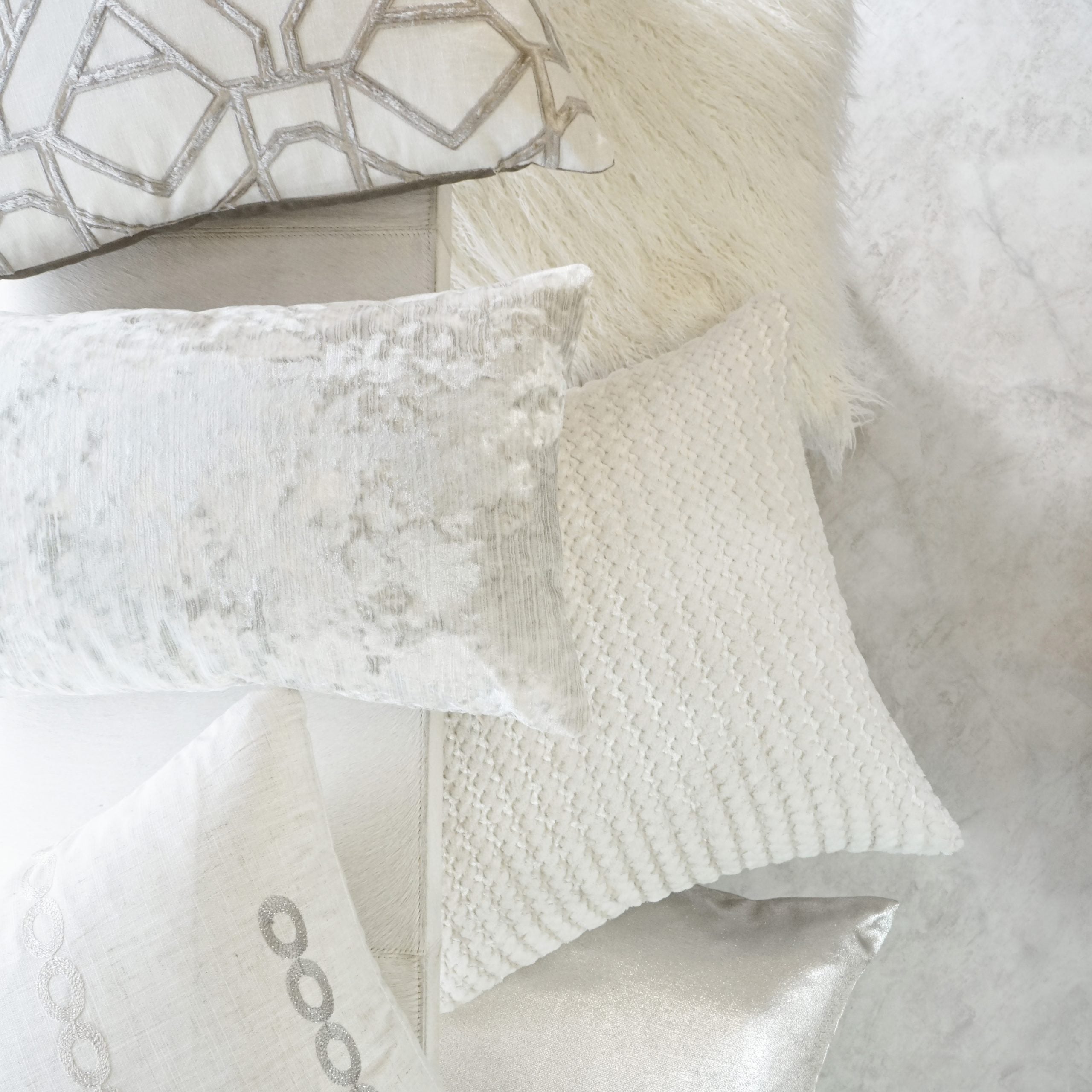 D.V. Kap Home Ravish Pillow - Silver
