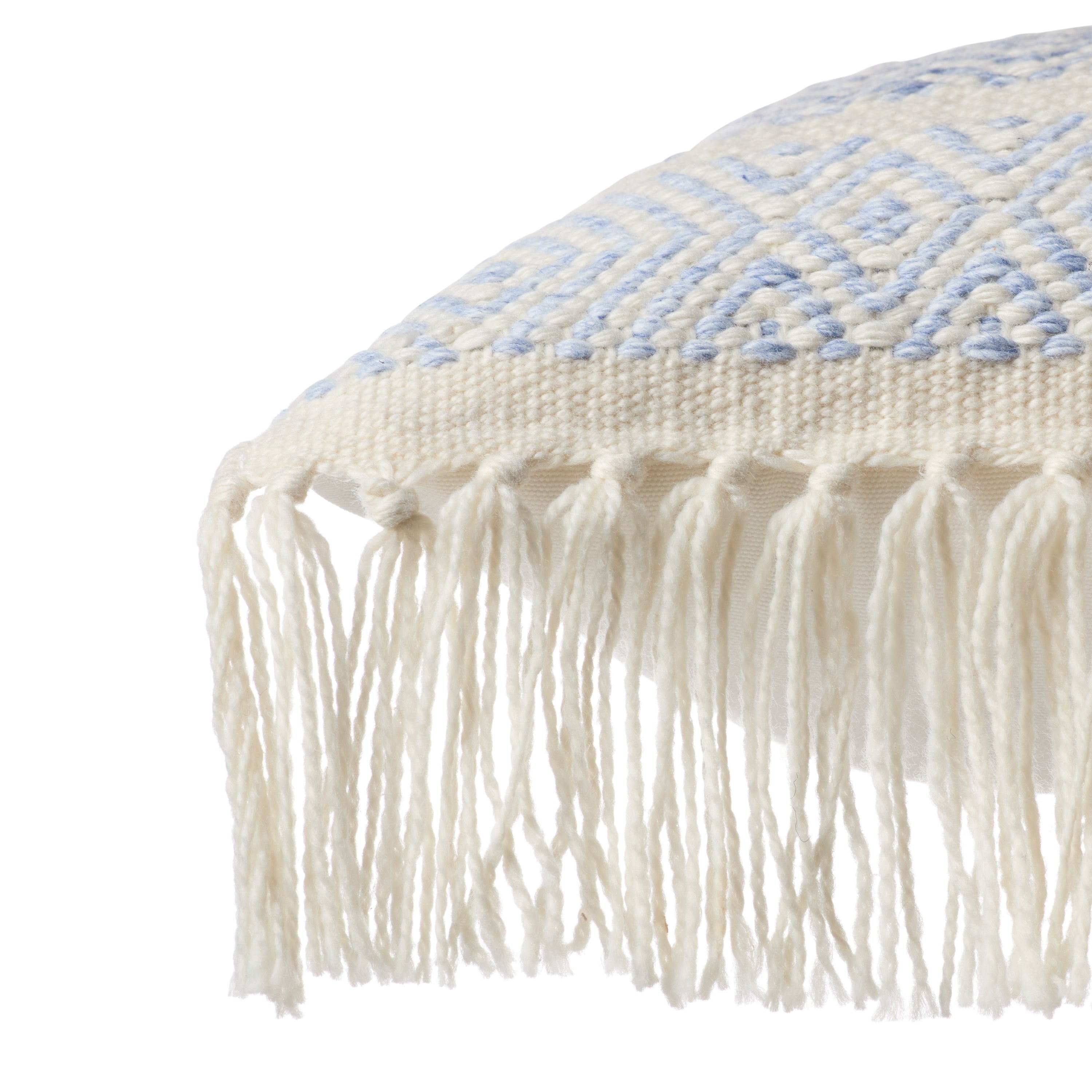 Label J Iker Pillow - Light Blue/Ivory (LIR03)