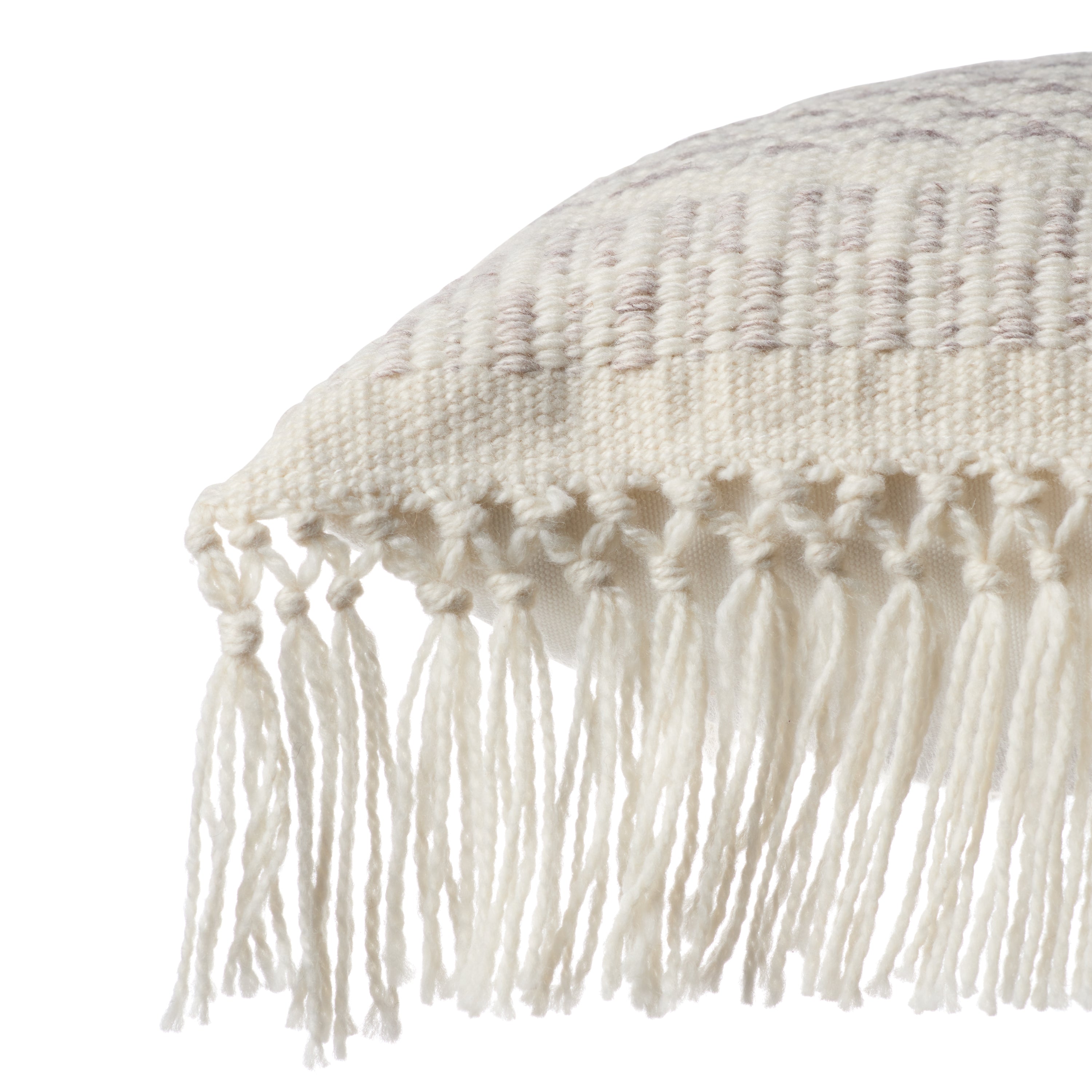 Label J Haskell Pillow - Taupe/Ivory (LIR10)