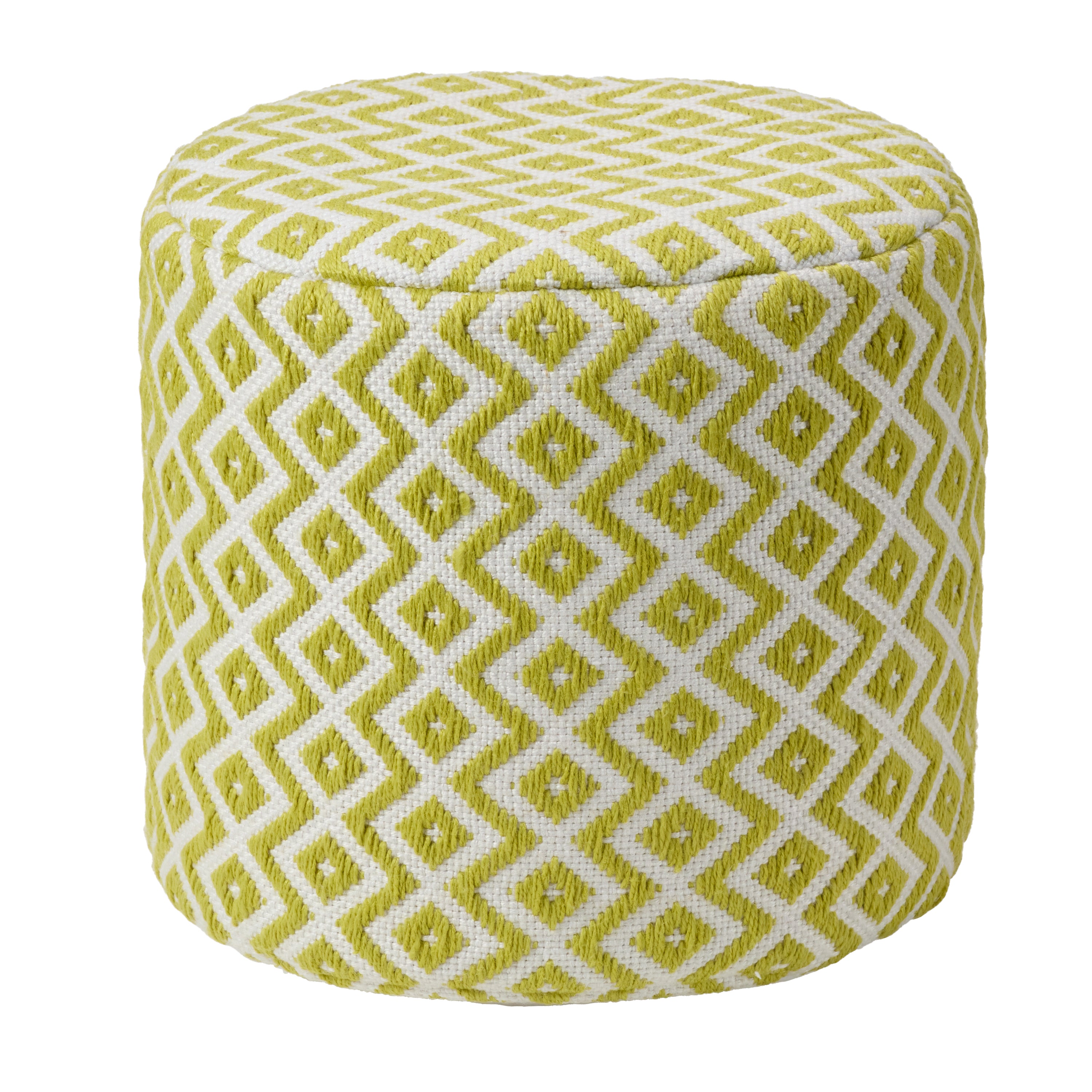 Label J Osbourne Pouf - Chartreuse/Ivory (LNN01)