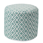 Label J Osbourne Pouf - Teal/Ivory (LNN02)