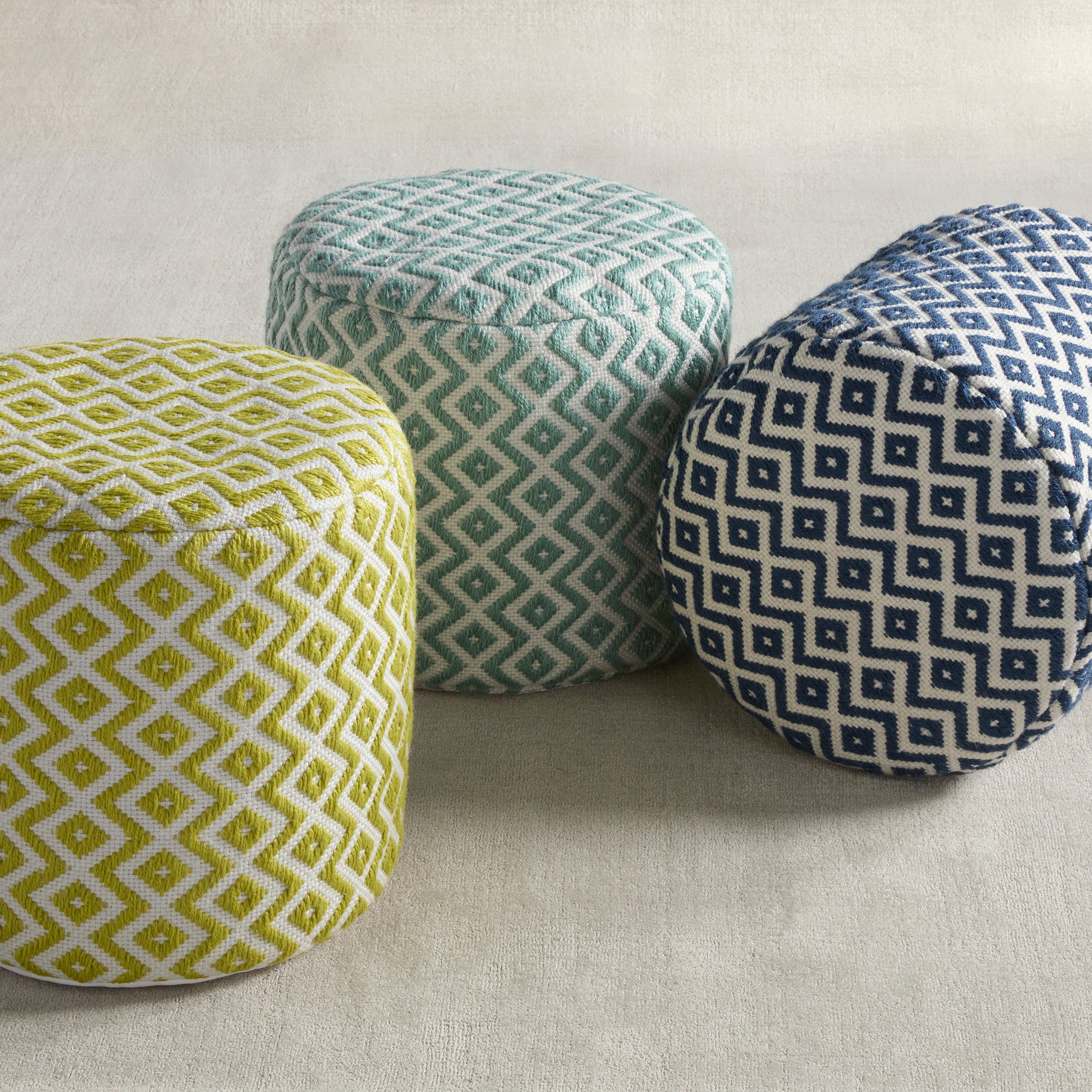 Label J Osbourne Pouf - Navy/Ivory (LNN03)