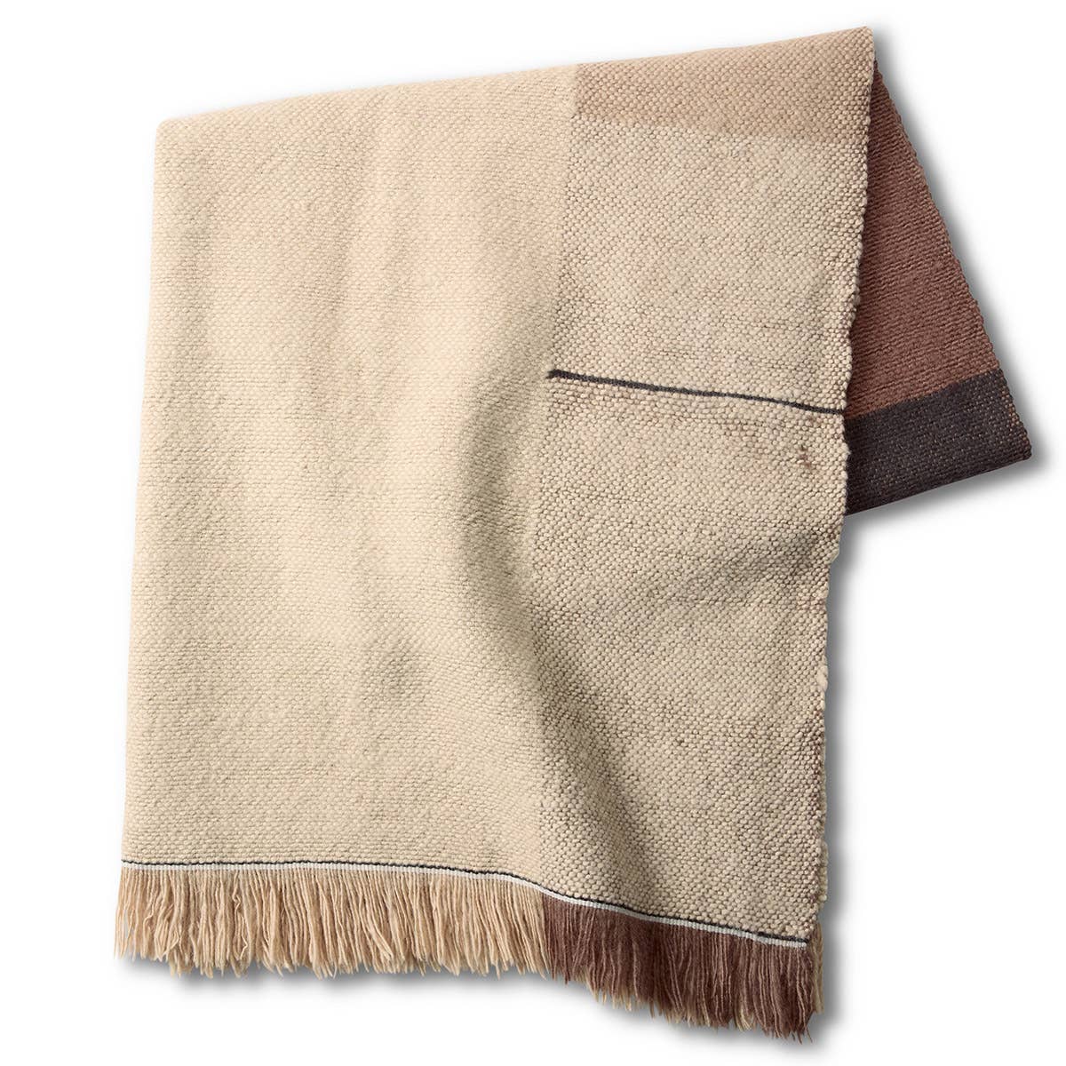 Jaipur Living Margosa Throw - Ivory/Brown (MGT05)