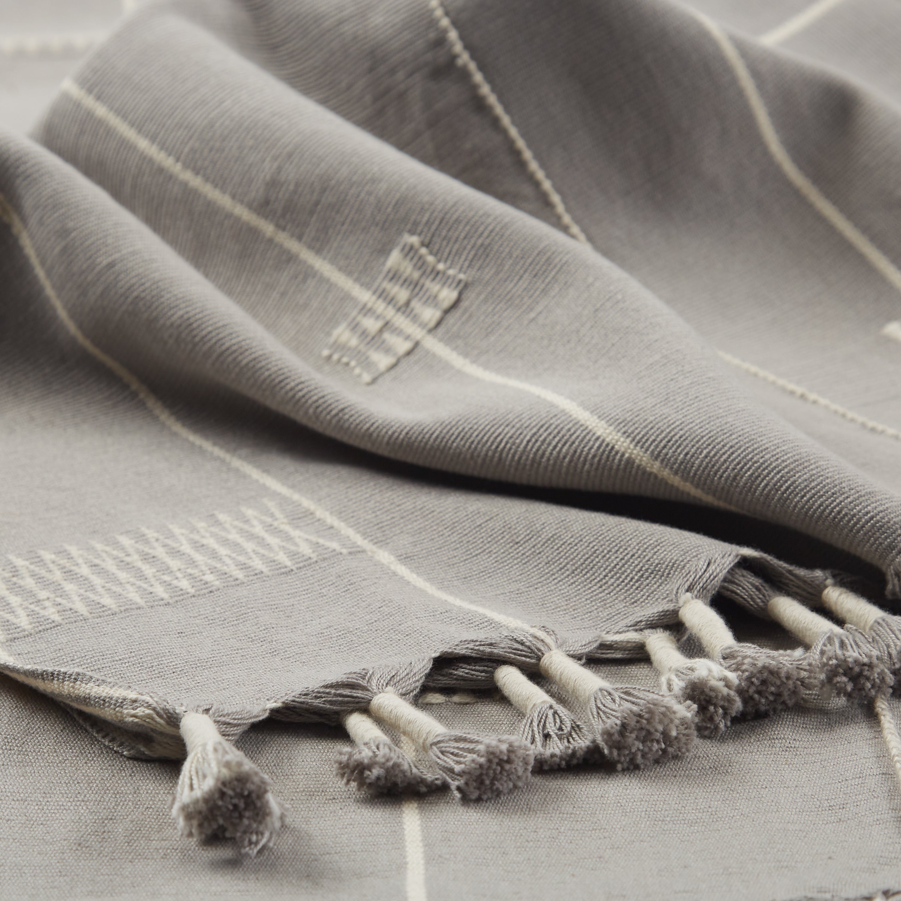 Jaipur Living Lunjgiu Throw - Light Gray/Cream (NGD10)