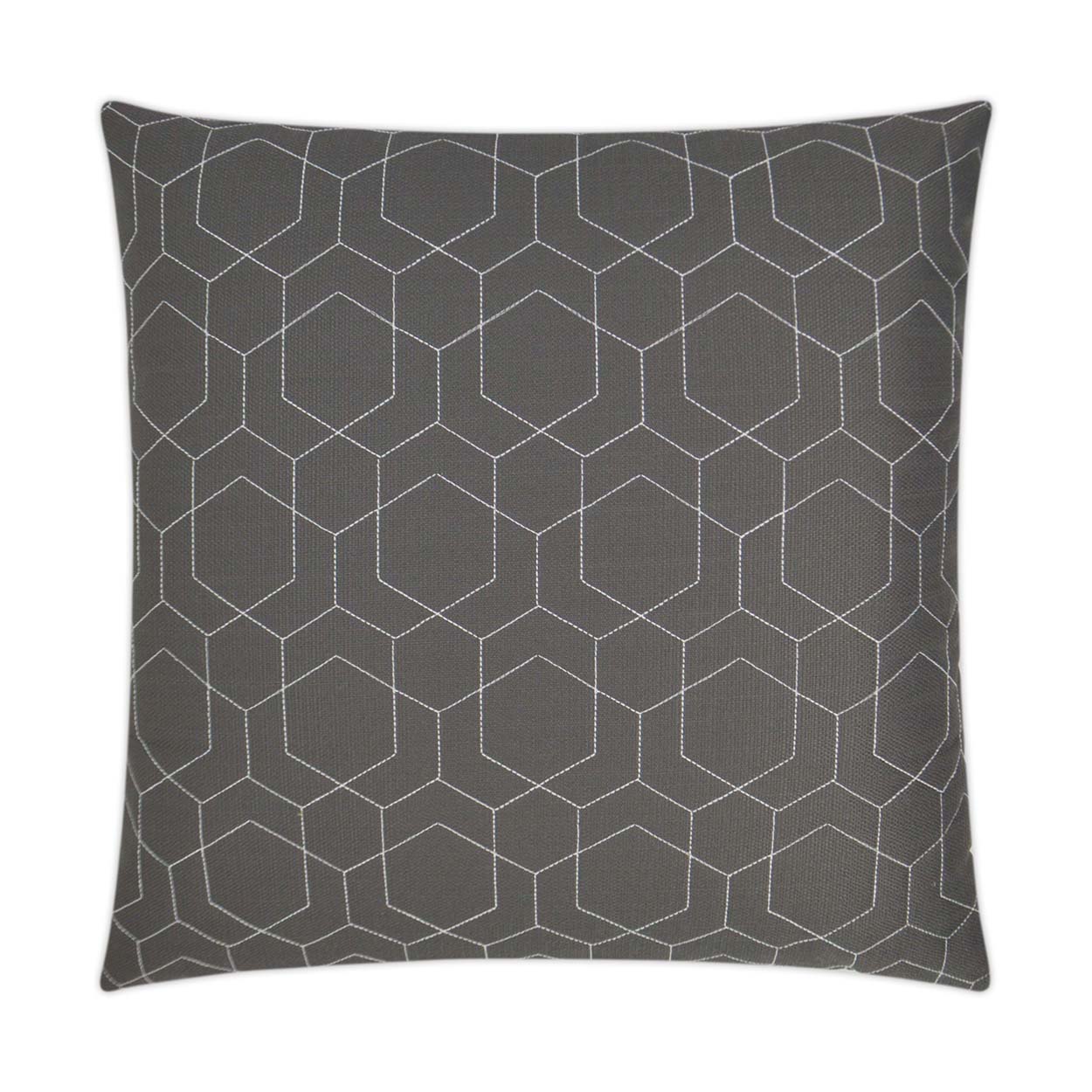 D.V. Kap Home Hex Quilt Pillow - Grey