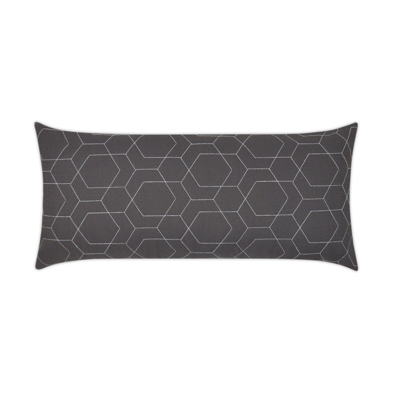 D.V. Kap Home Hex Quilt Lumbar Pillow - Grey
