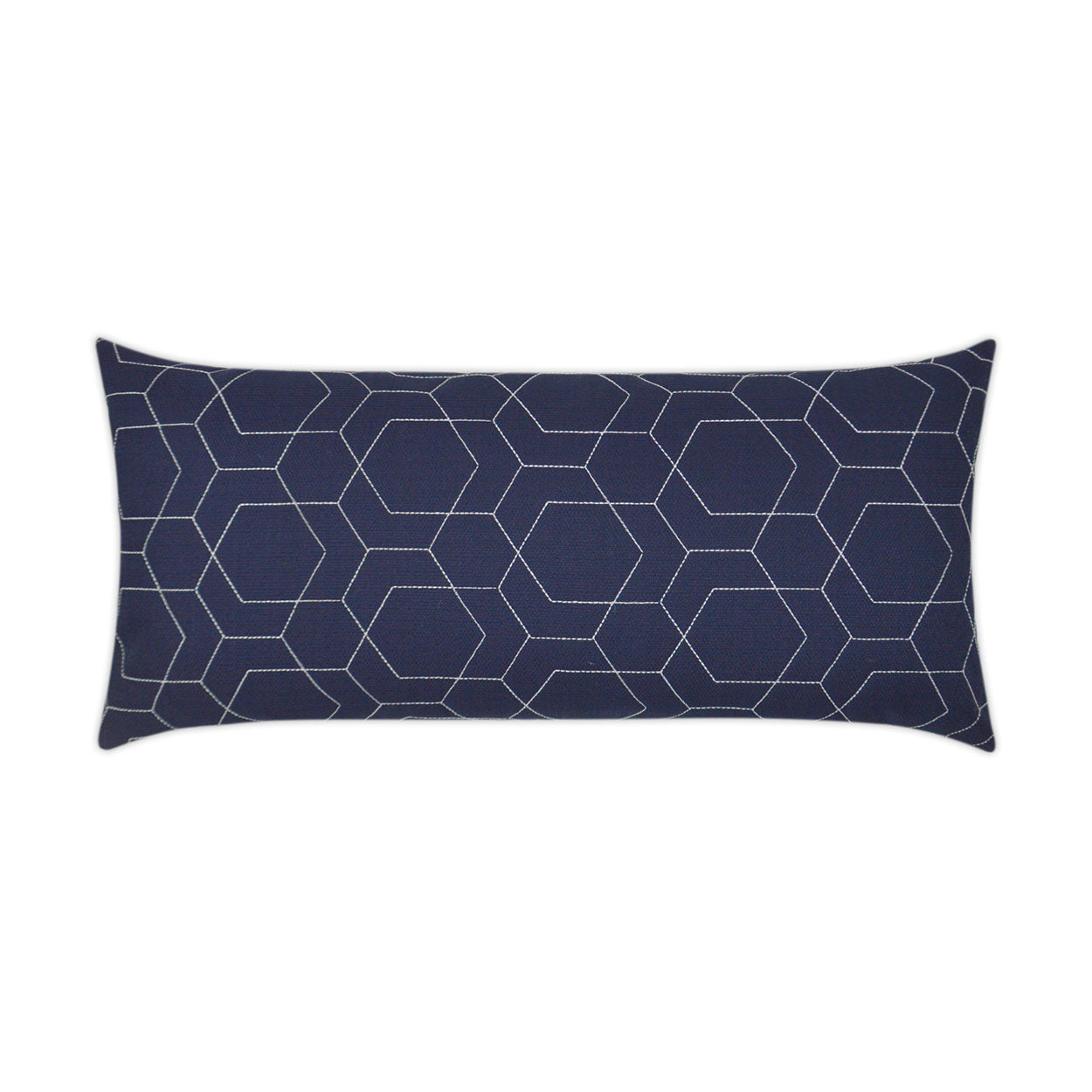 D.V. Kap Home Hex Quilt Lumbar Pillow - Navy