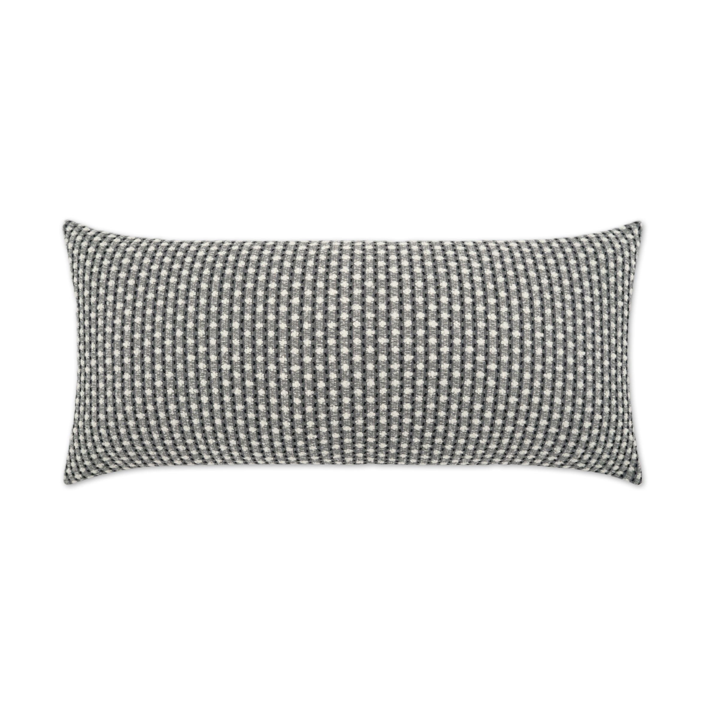 D.V. Kap Home Dot Dash Lumbar Pillow - Grey