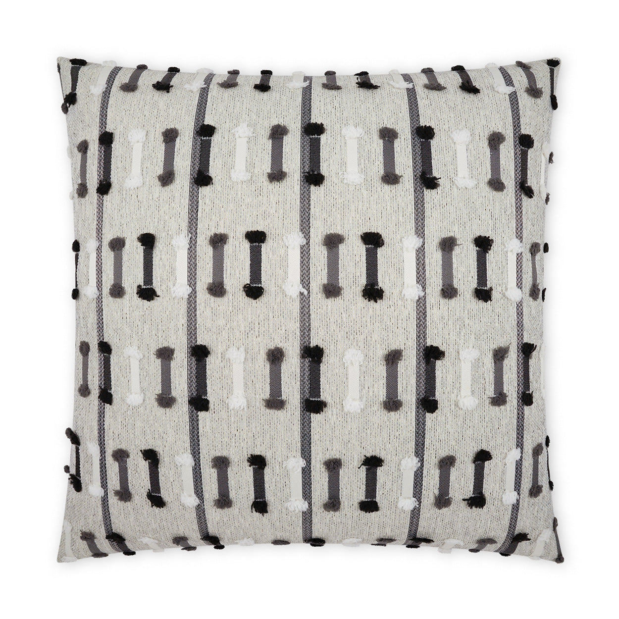 D.V. Kap Home Tassel Stripe Pillow - Grey
