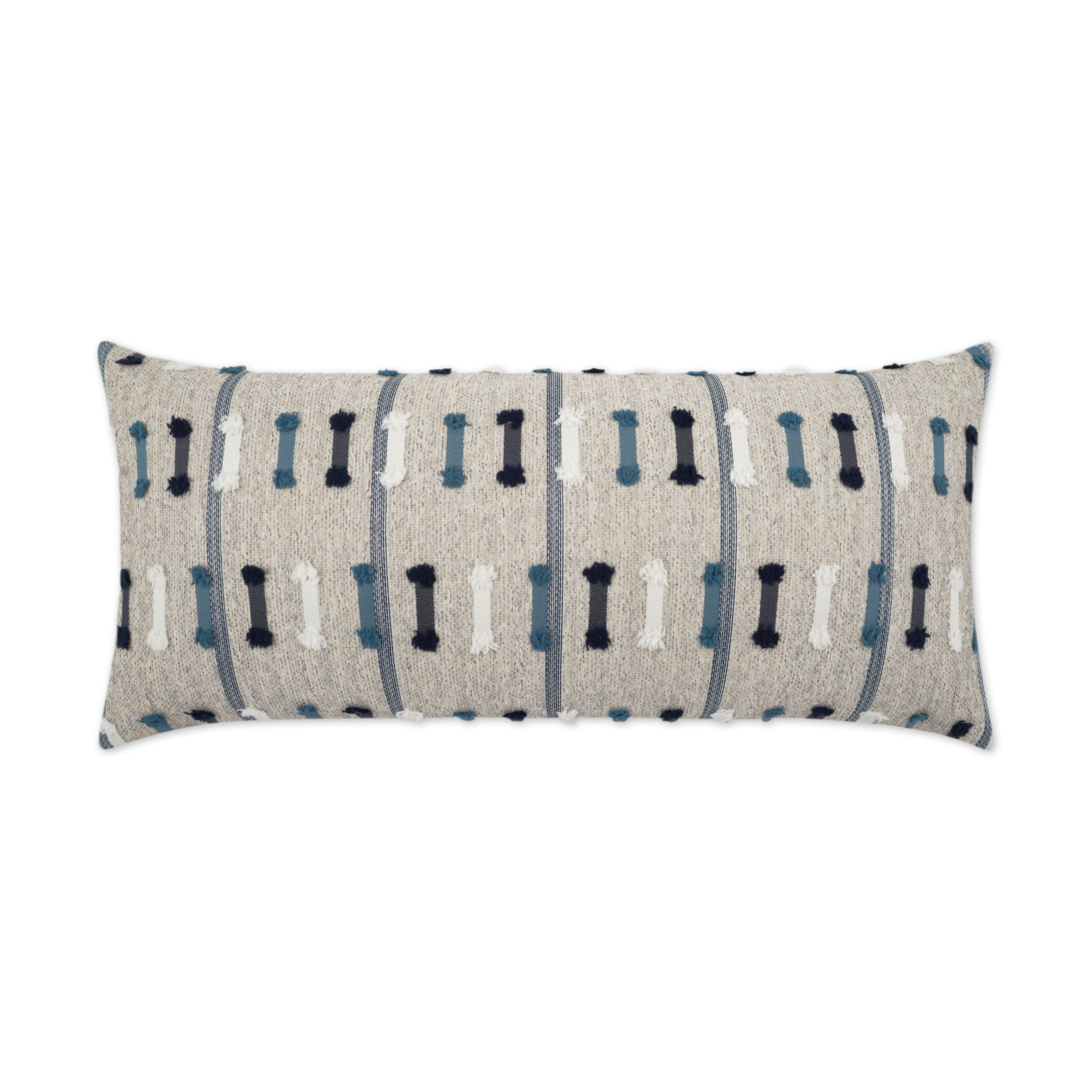 D.V. Kap Home Tassel Stripe Lumbar Pillow - Blue