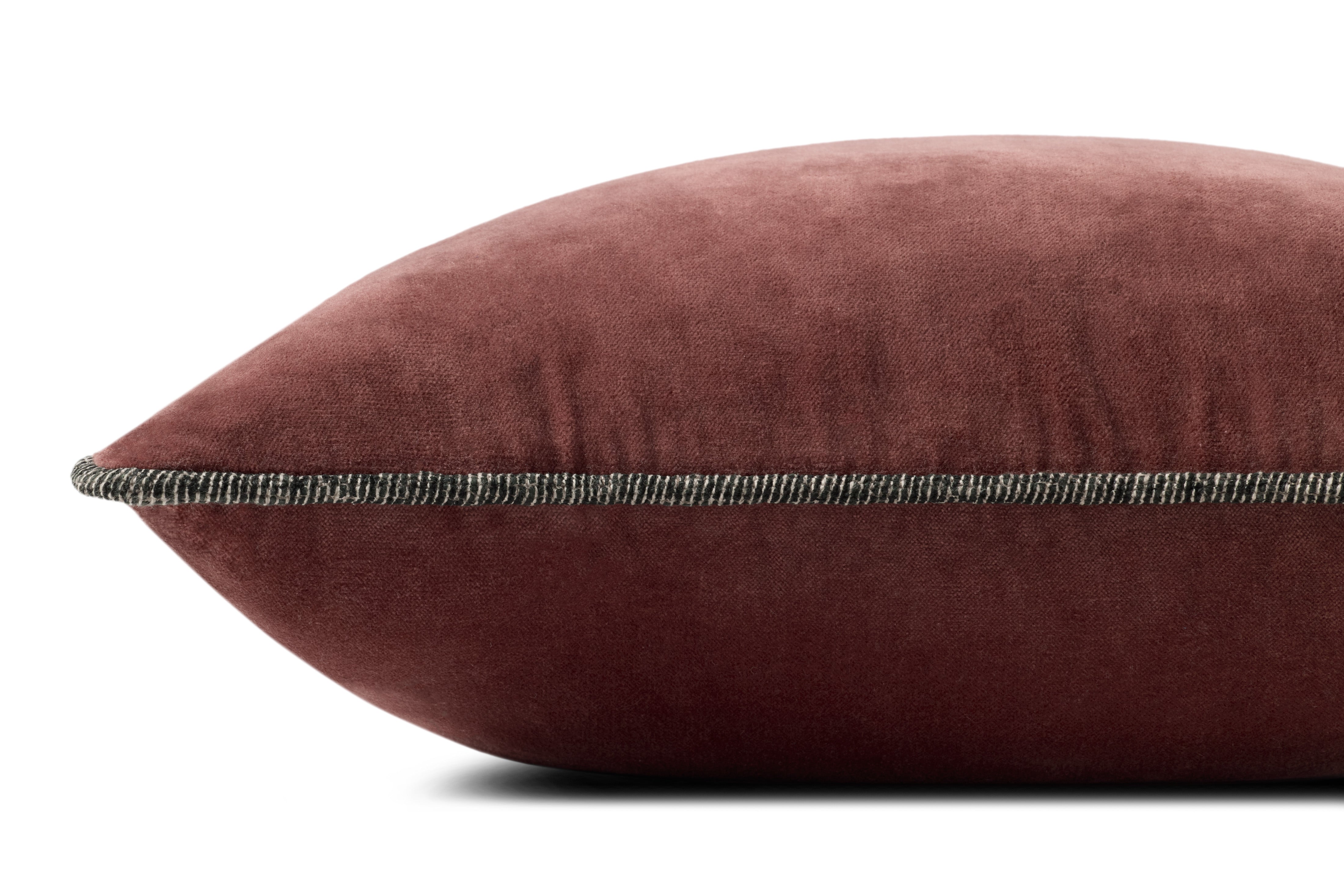 Chris Loves Julia x Loloi Liza Pillow - Wine (PCJ0020)