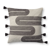 Brigette Romanek x Loloi Pillow - Black / Grey (PBR0003)